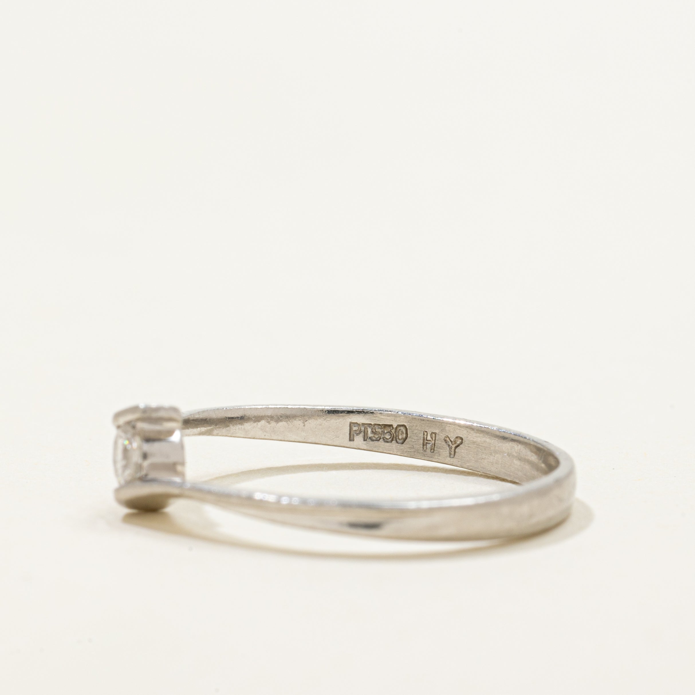 Tension Set Diamond Bypass Ring | 0.07ct | SZ 3.5