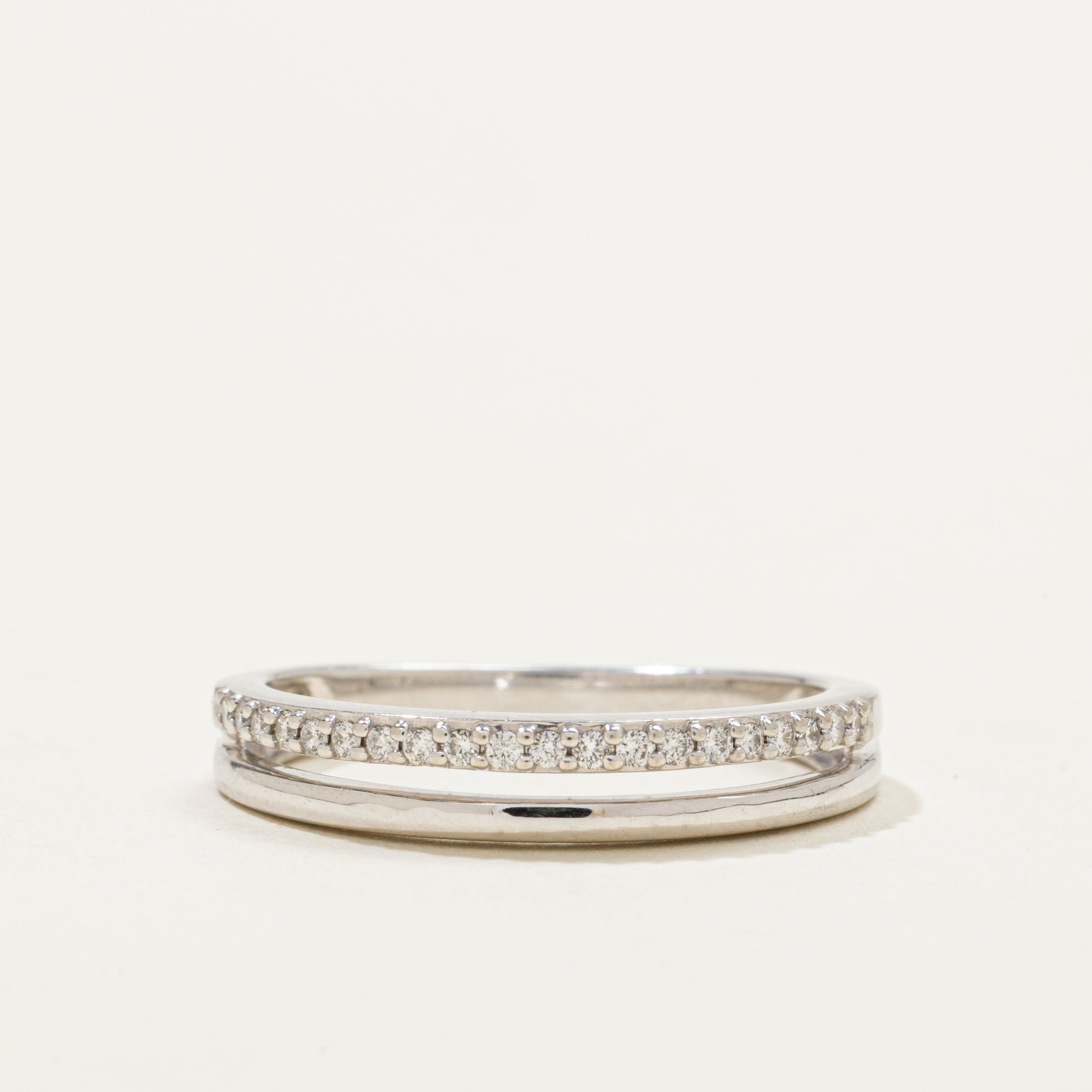 Semi Eternity Diamond Open Shank Ring | 0.10ctw | SZ 7