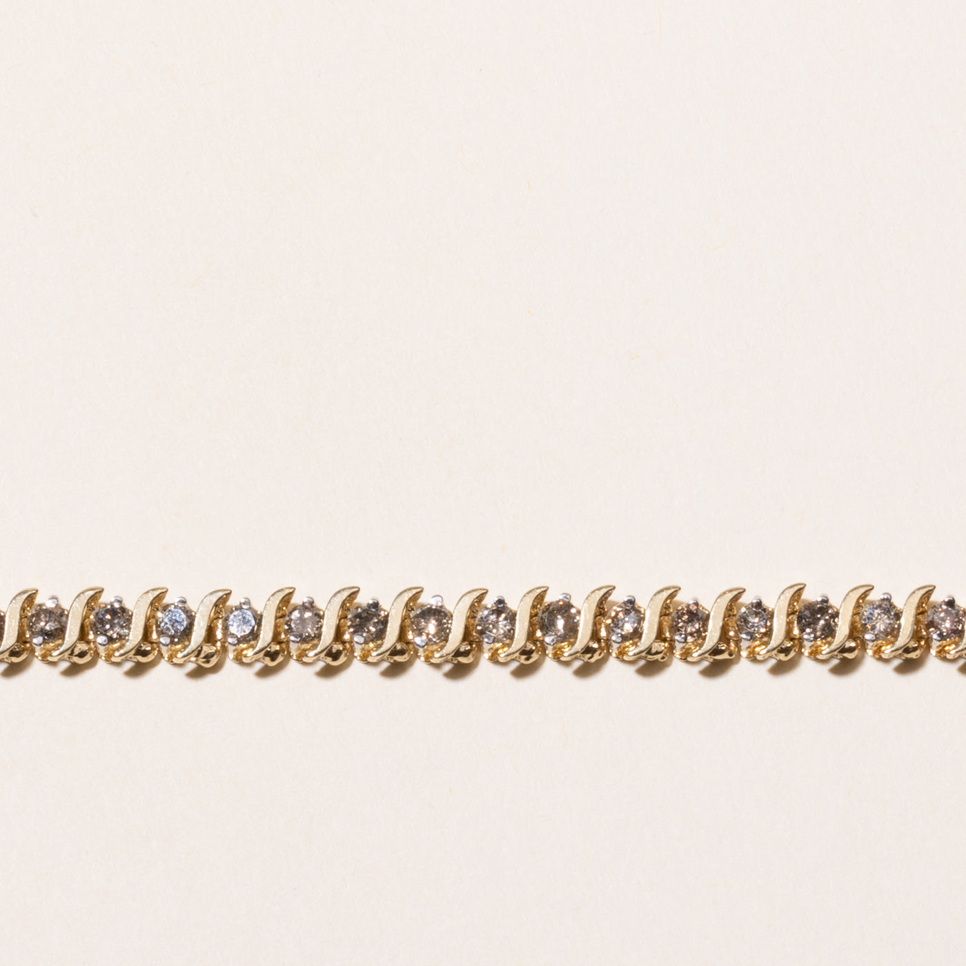 Brown Diamond Wave Tennis Bracelet | 2.92ctw | 7"