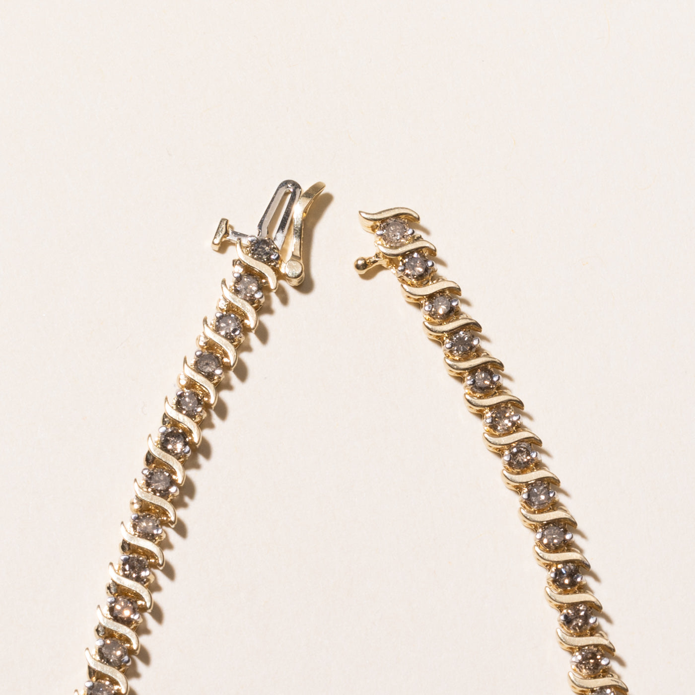 Brown Diamond Wave Tennis Bracelet | 2.92ctw | 7"