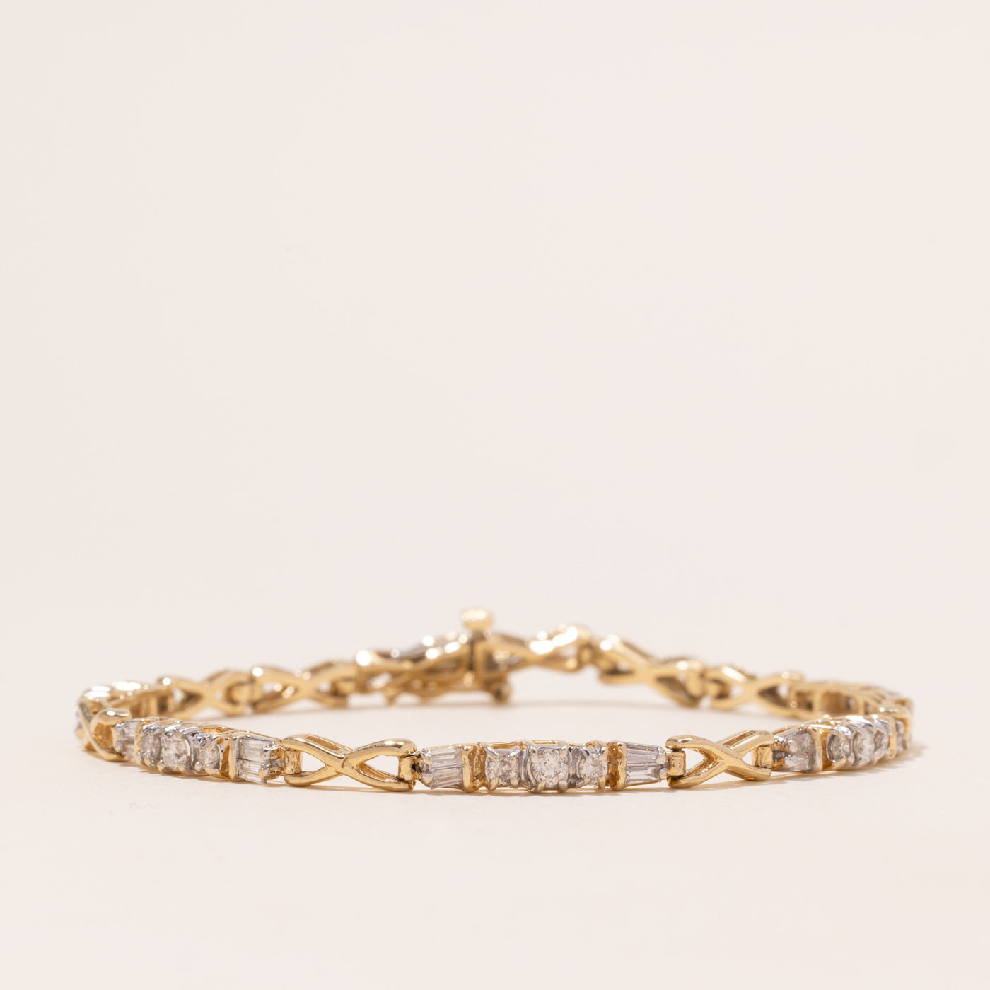 Mixed Cut Diamond Tennis Bracelet | 0.65ctw | 7"