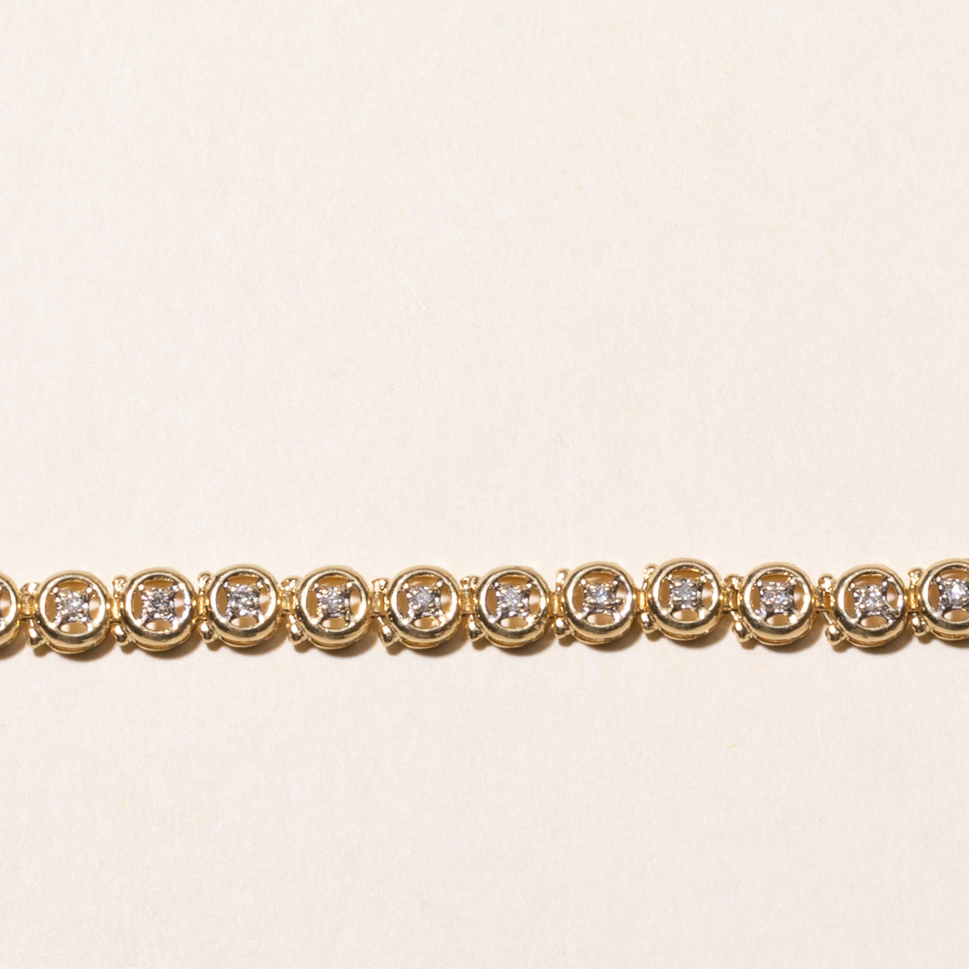 Yellow Gold Diamond Tennis Bracelet | 0.36ctw | 7.75"