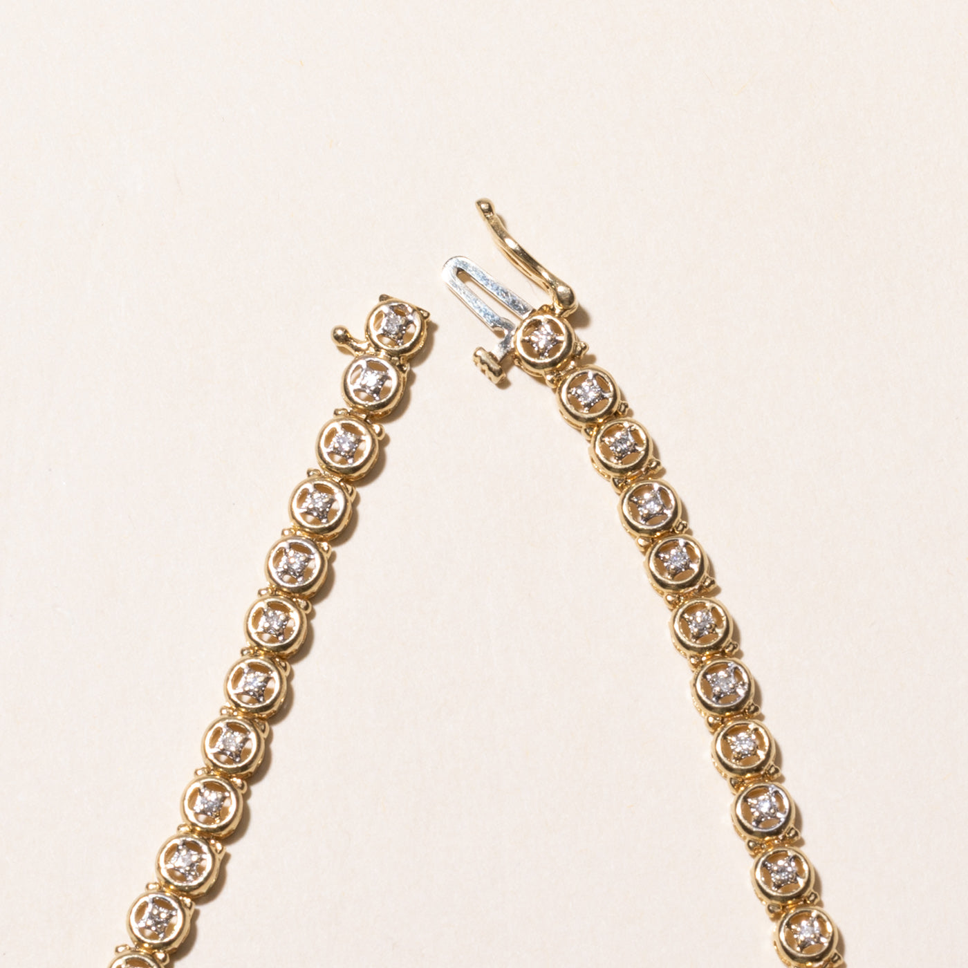 Yellow Gold Diamond Tennis Bracelet | 0.36ctw | 7.75"