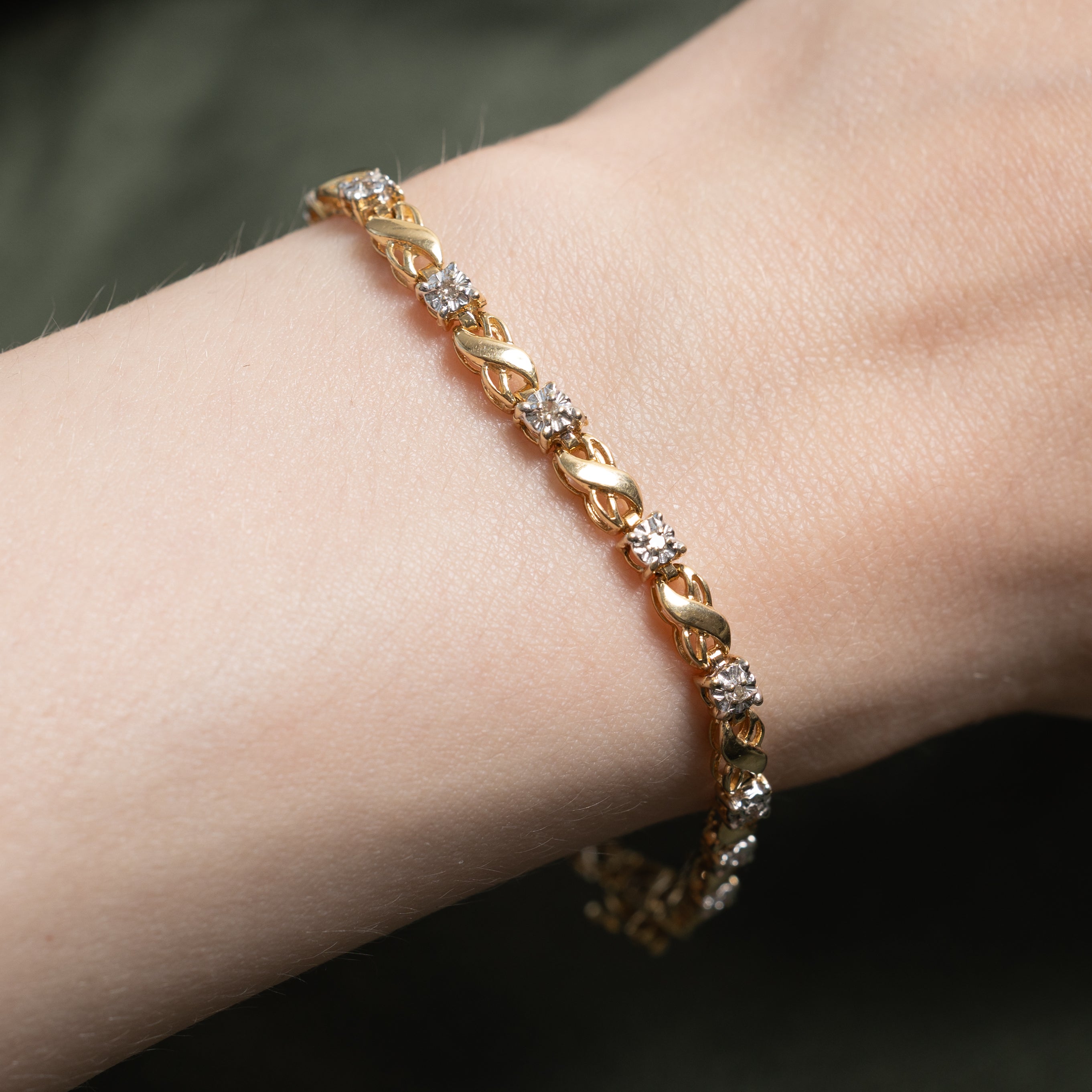 Brown Diamond Infinity Link Tennis Bracelet | 0.27ctw | 7.25"