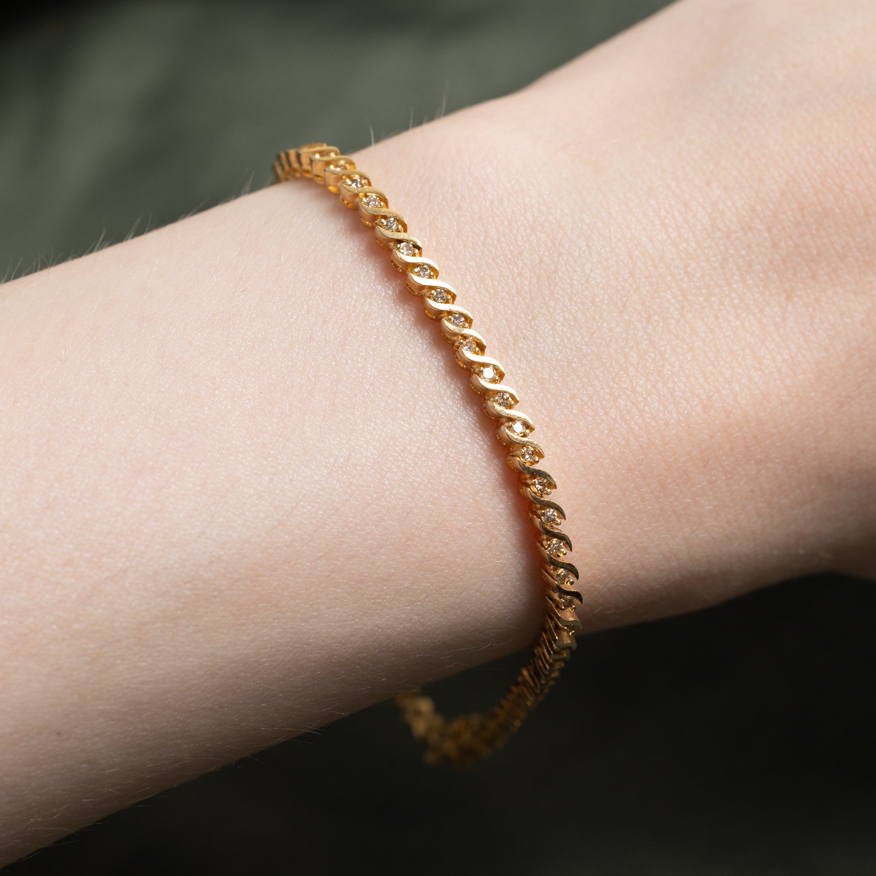 18k Brown Diamond Swirl Tennis Bracelet | 0.80ctw | 7.25"