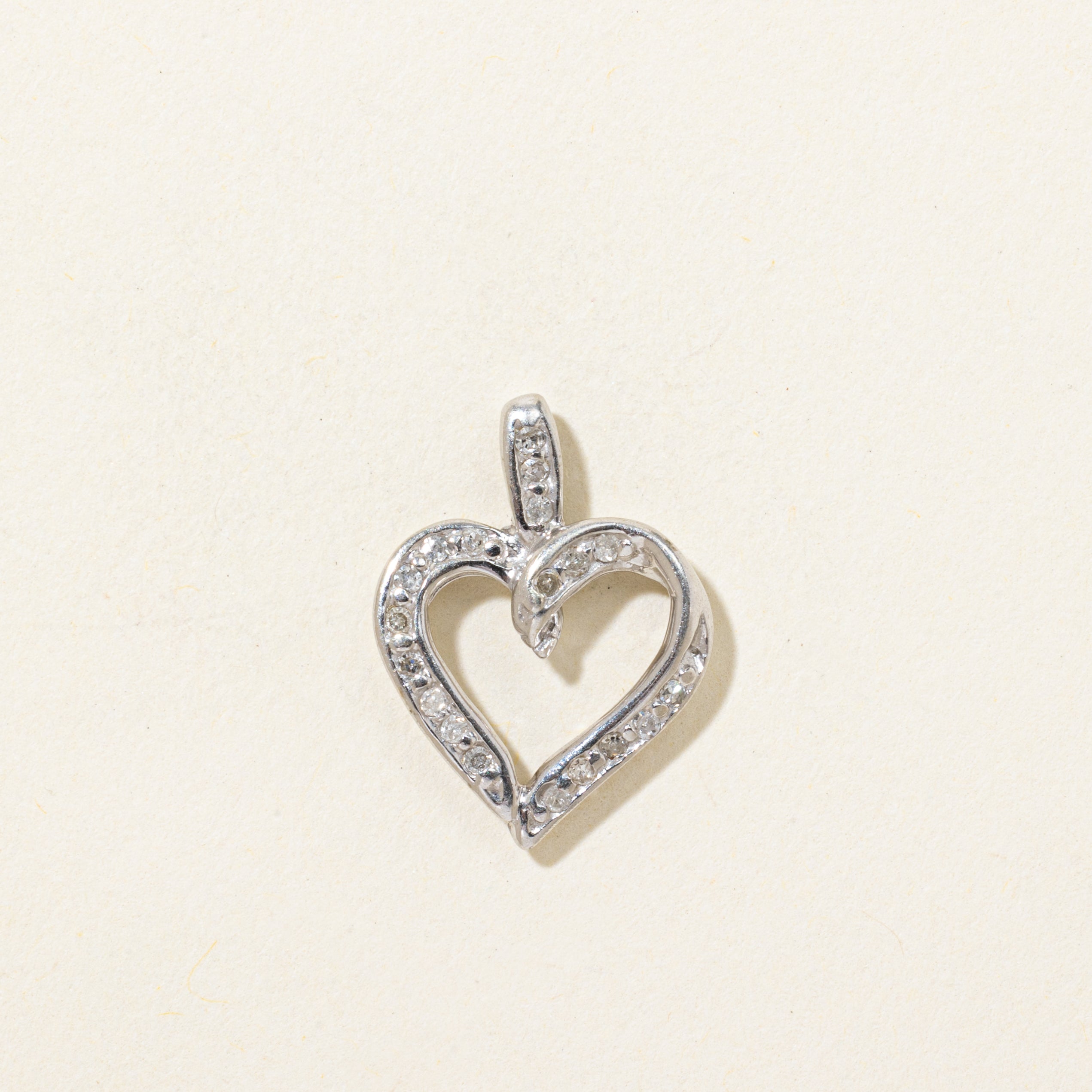 Diamond Open Heart Pendant | 0.10ctw