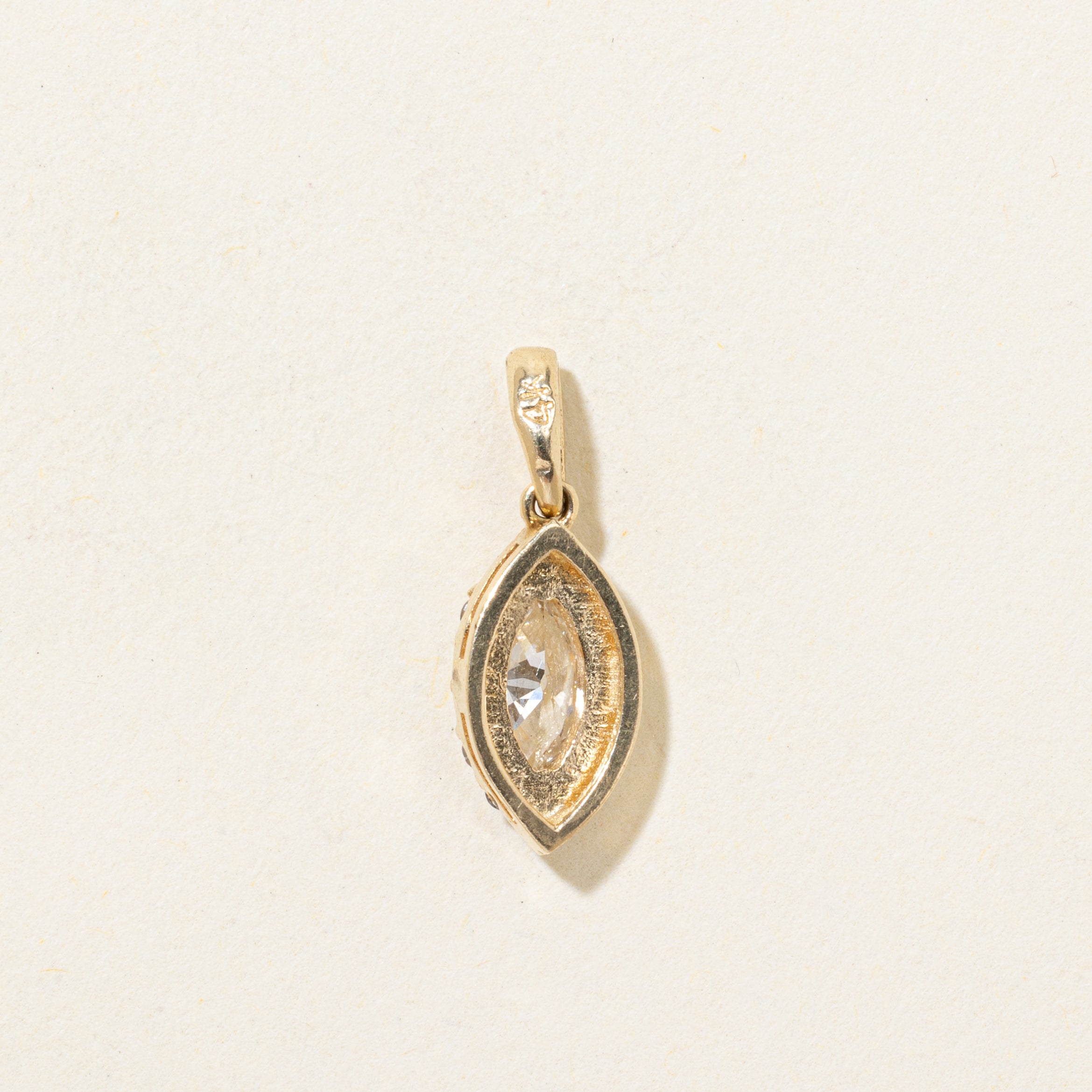 Marquise Cut Diamond Halo Pendant | 0.32ctw