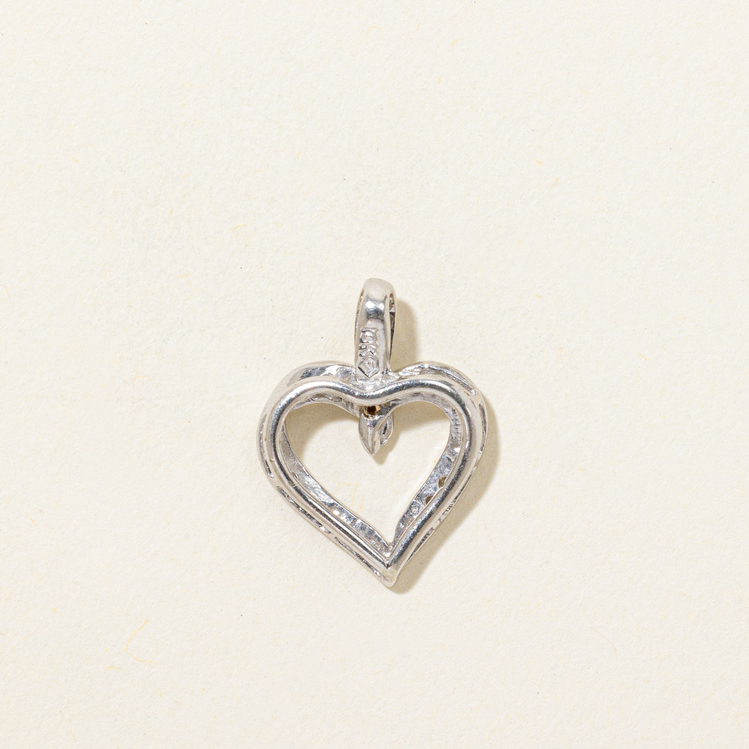 Diamond Open Heart Pendant | 0.10ctw