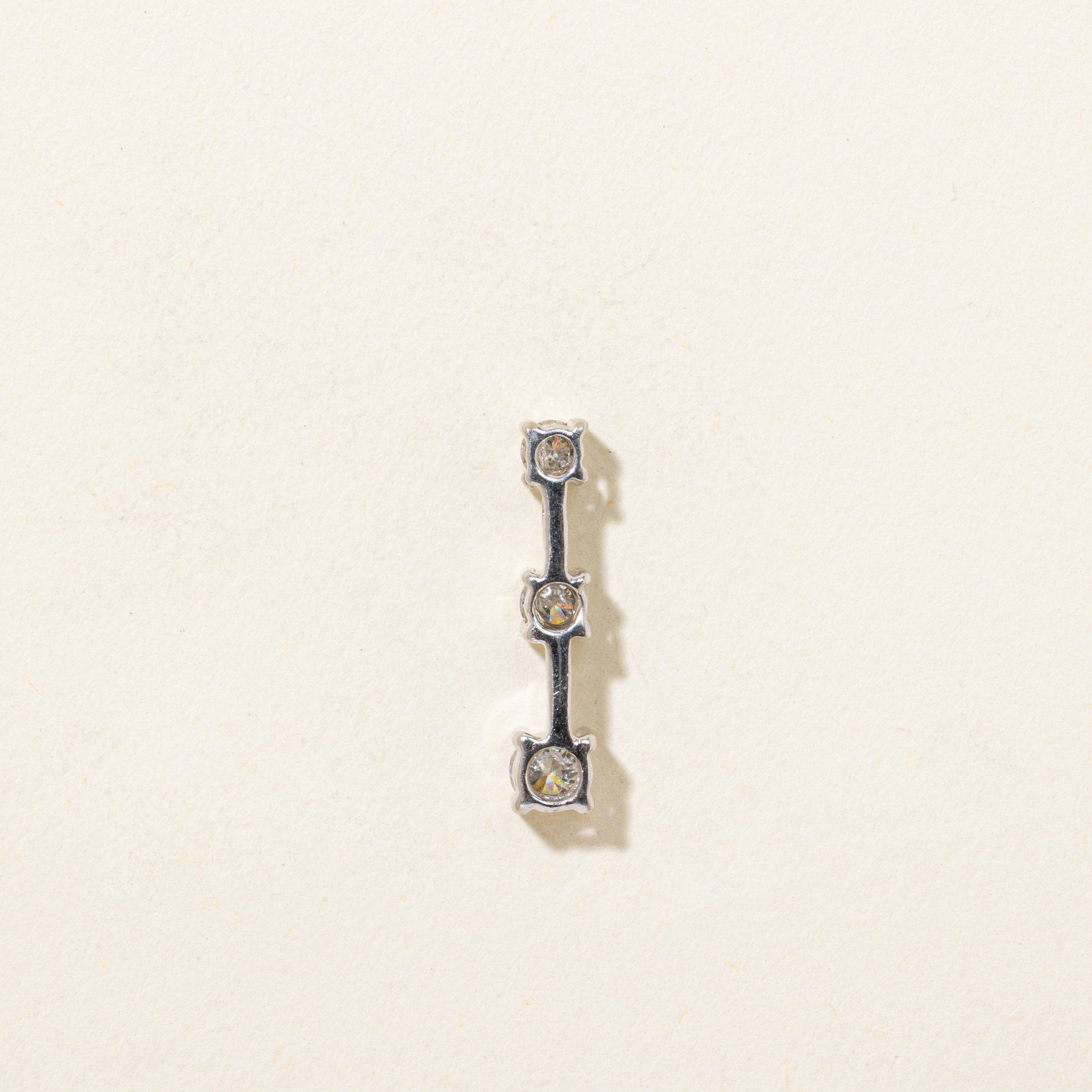 White Gold Three Stone Diamond Journey Pendant | 0.27ctw