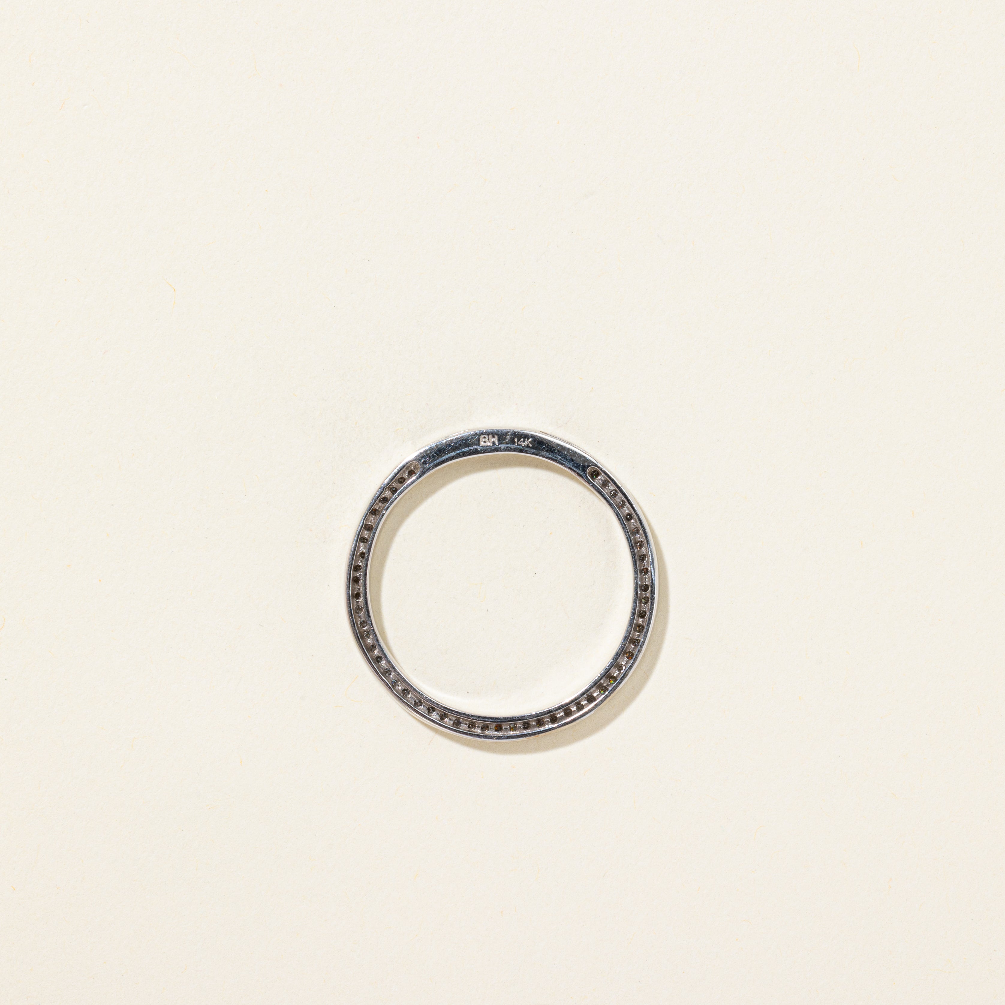 White Gold Eternity Diamond Circle Pendant | 0.32ctw