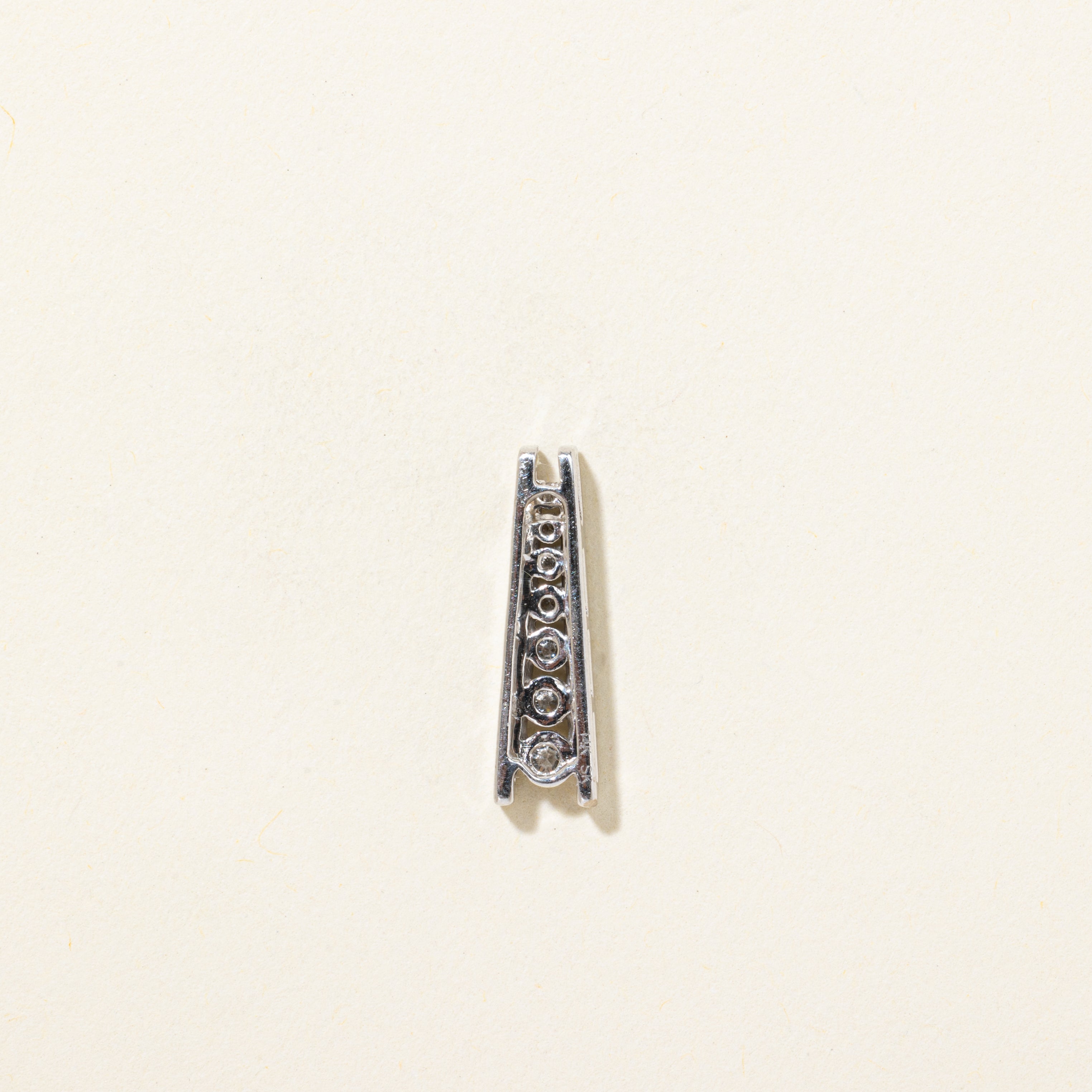 White Gold Diamond Column Pendant | 0.24ctw