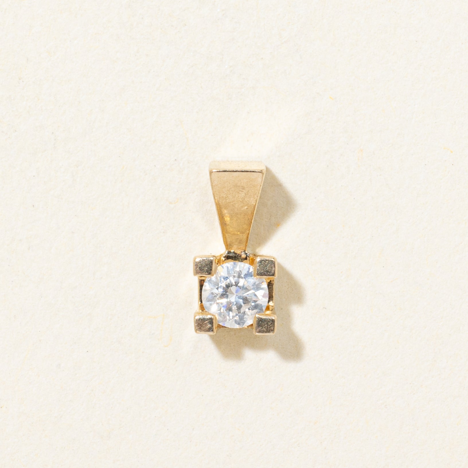 Solitaire Diamond Pendant | 0.15ct