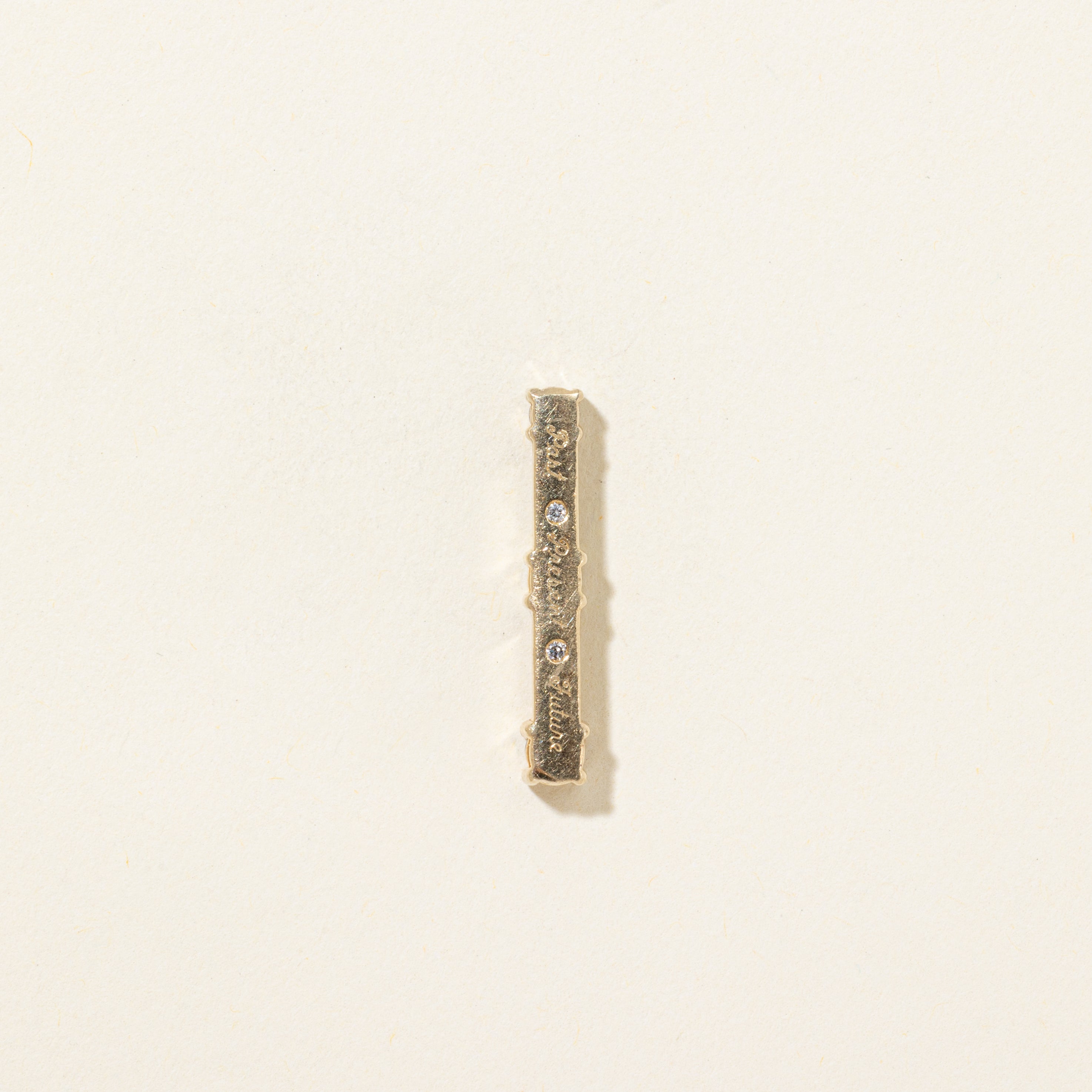 Channel Set Diamond Column Pendant | 0.45ctw