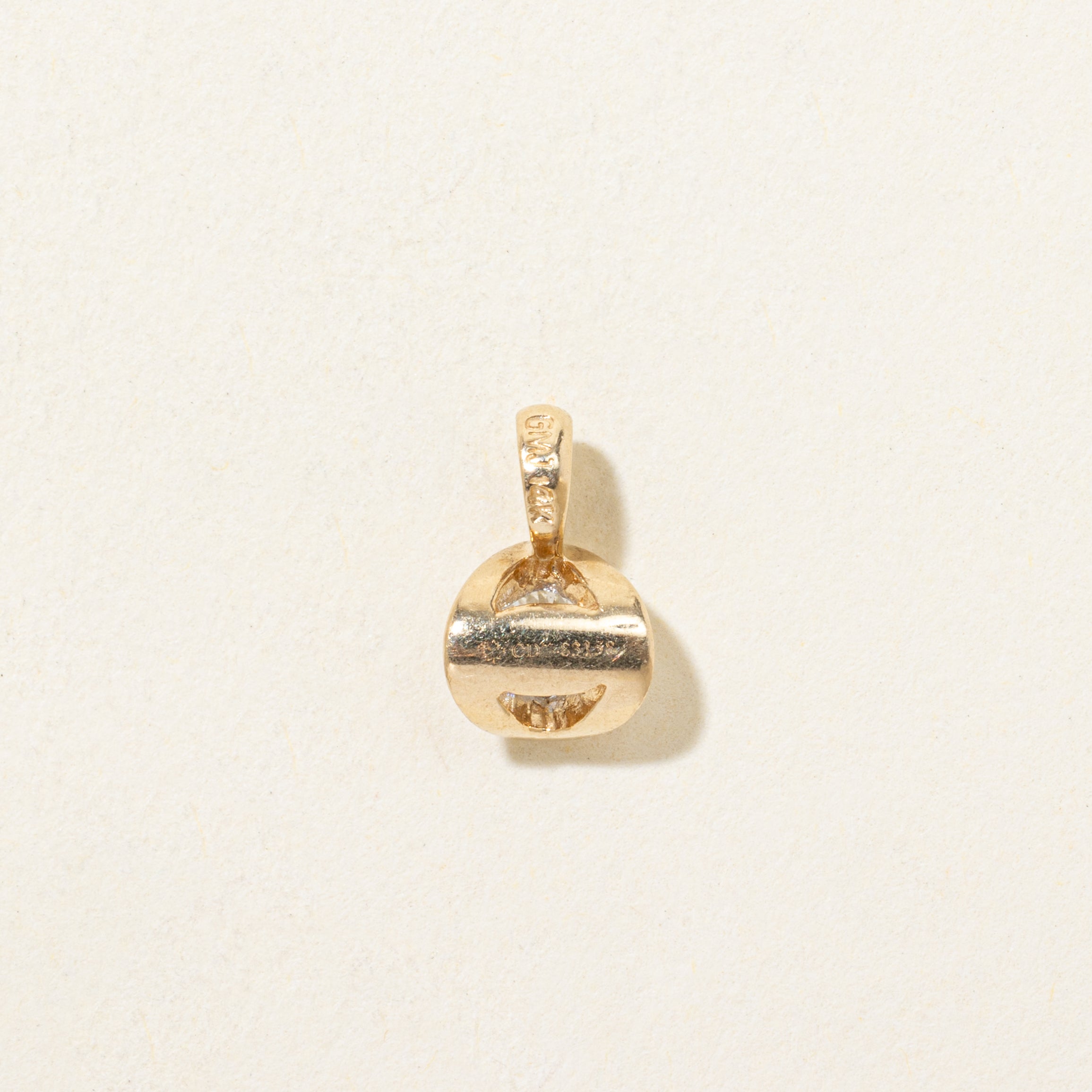 Tension Set Solitaire Diamond Pendant | 0.22ct