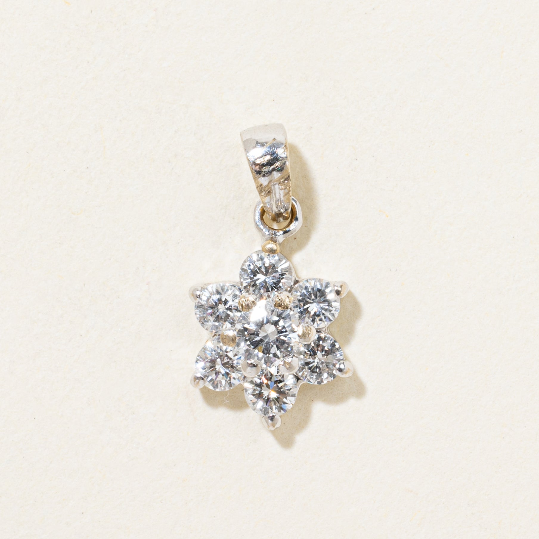 18k Diamond Daisy Cluster Pendant | 0.40ctw