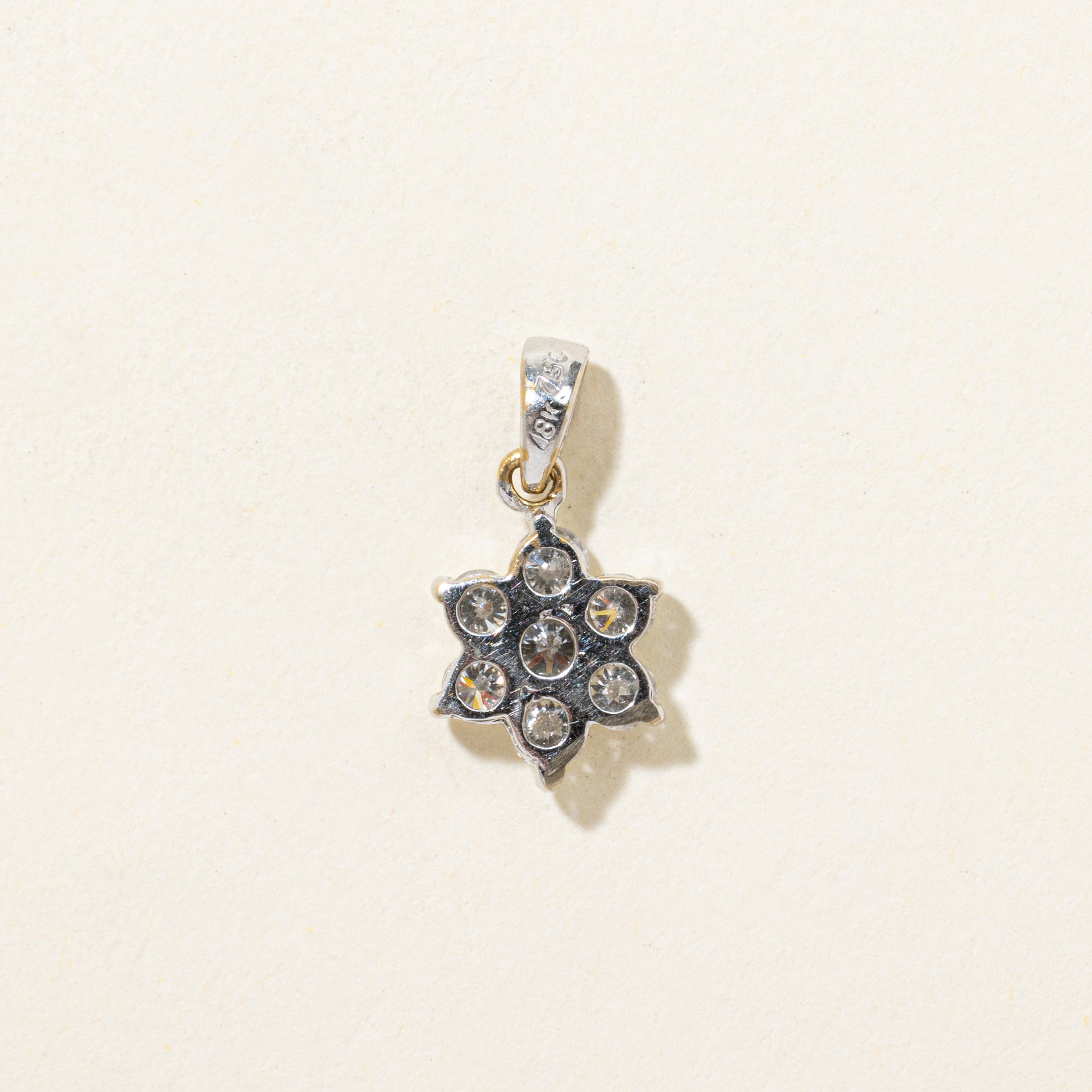18k Diamond Daisy Cluster Pendant | 0.40ctw