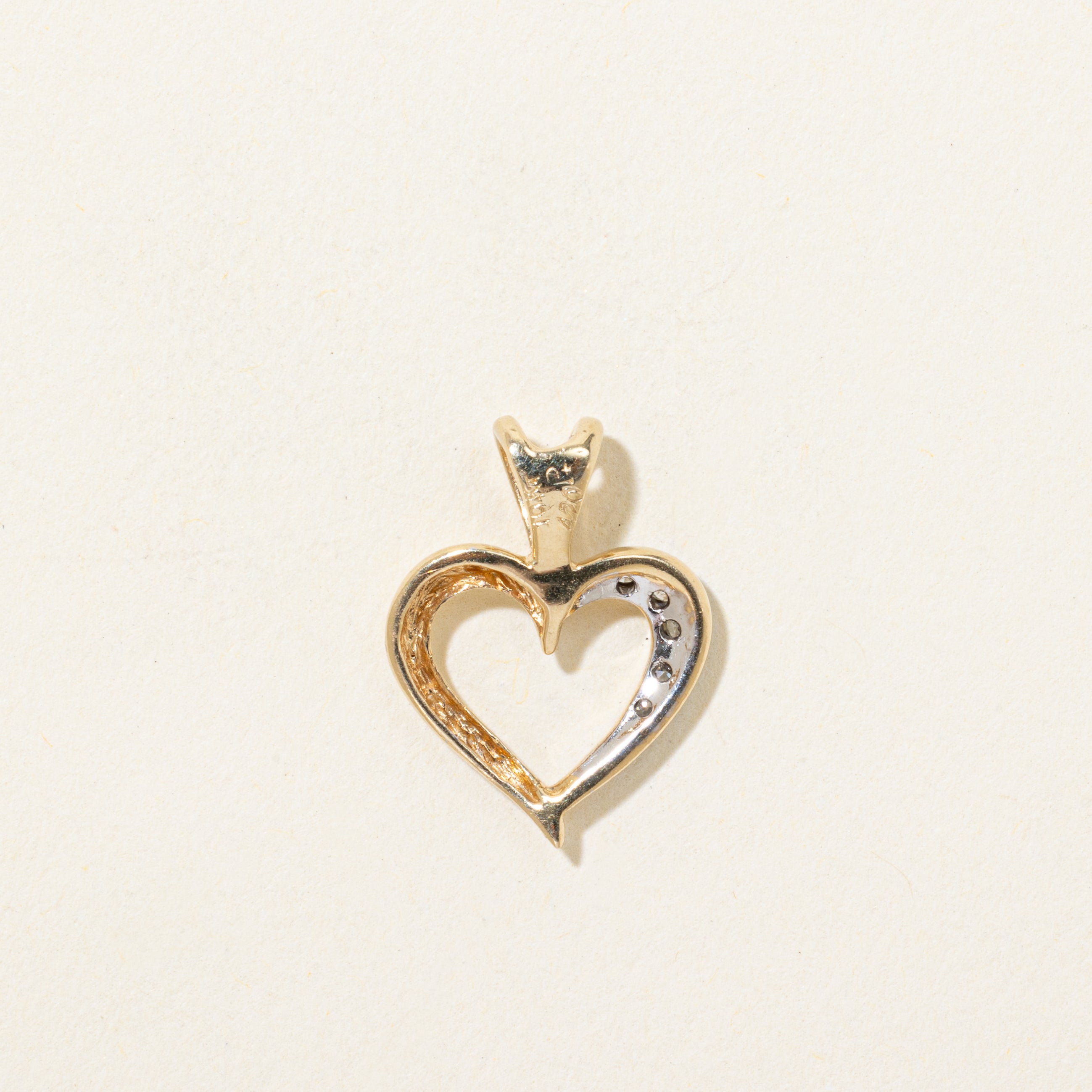 Diamond Open Heart Pendant | 0.05ctw