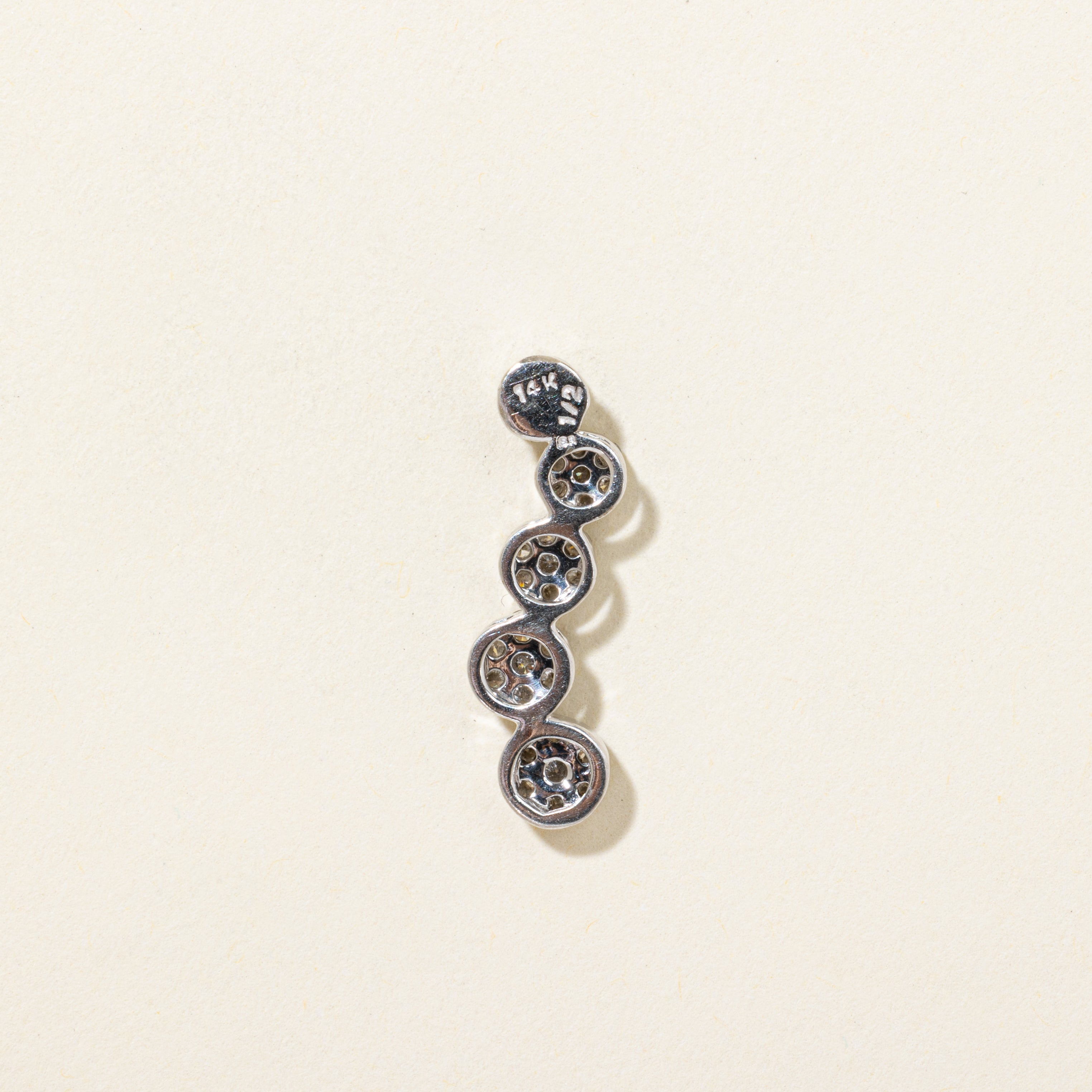 White Gold Diamond Cluster Journey Pendant | 0.50ctw