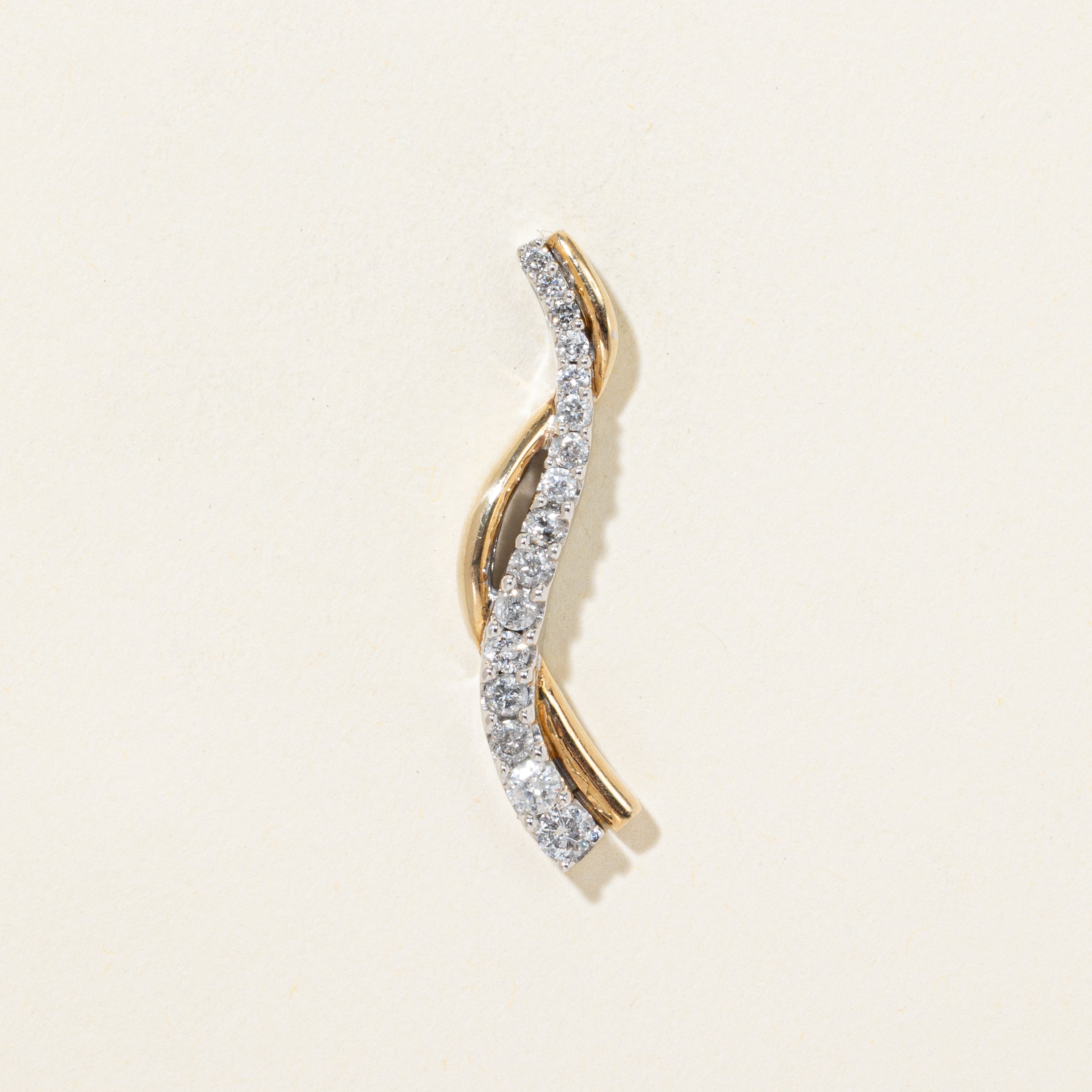 Two Tone Diamond Journey Pendant | 0.45ctw