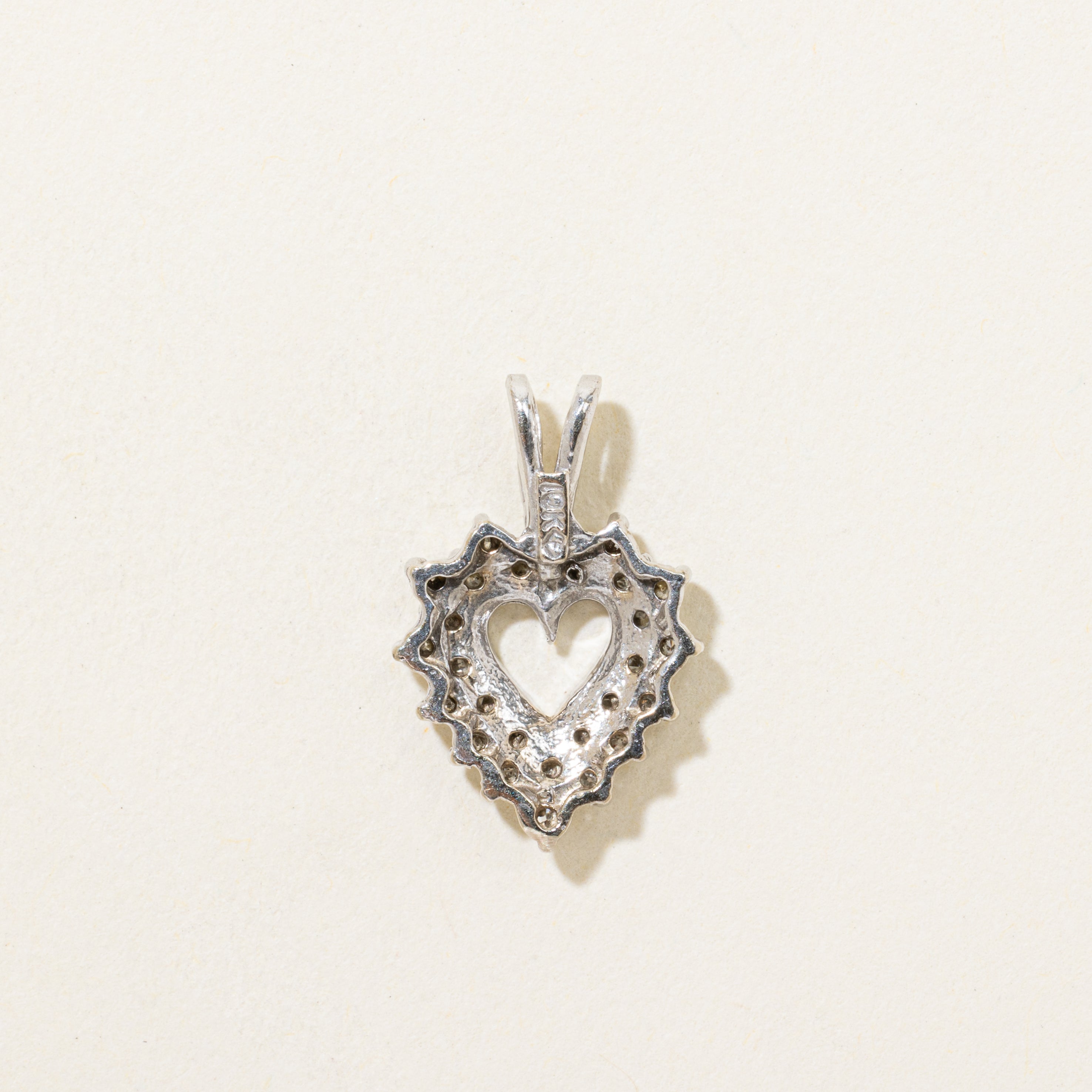 Diamond Cluster Heart Pendant | 0.15ctw