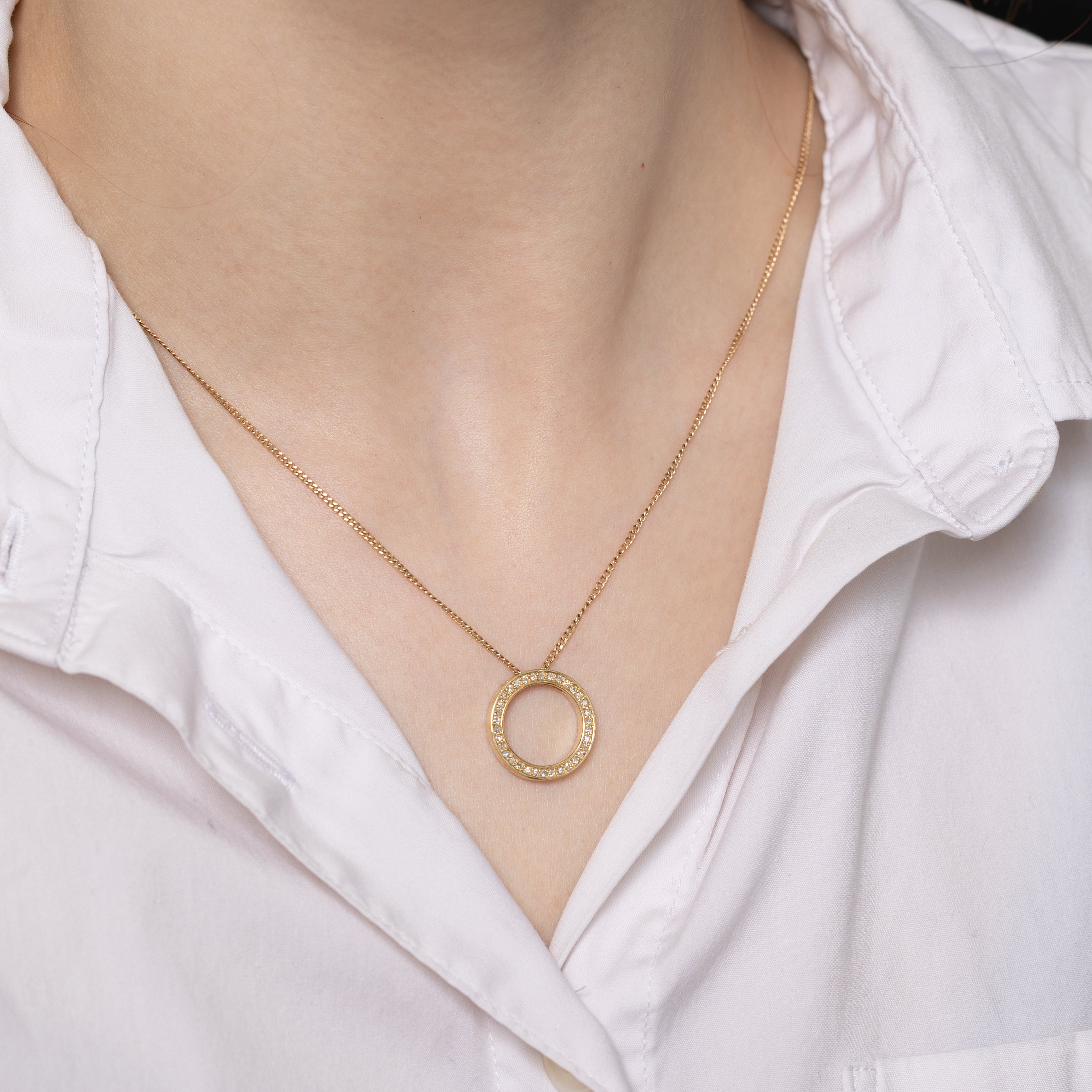 Eternity Diamond Circle Pendant | 0.20ctw
