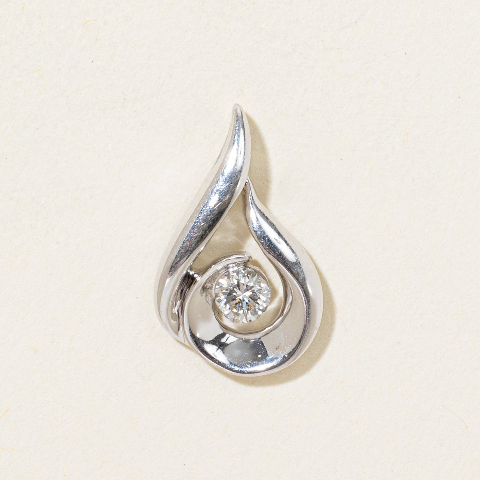 Diamond Openwork Pear Shaped Pendant | 0.11ctw