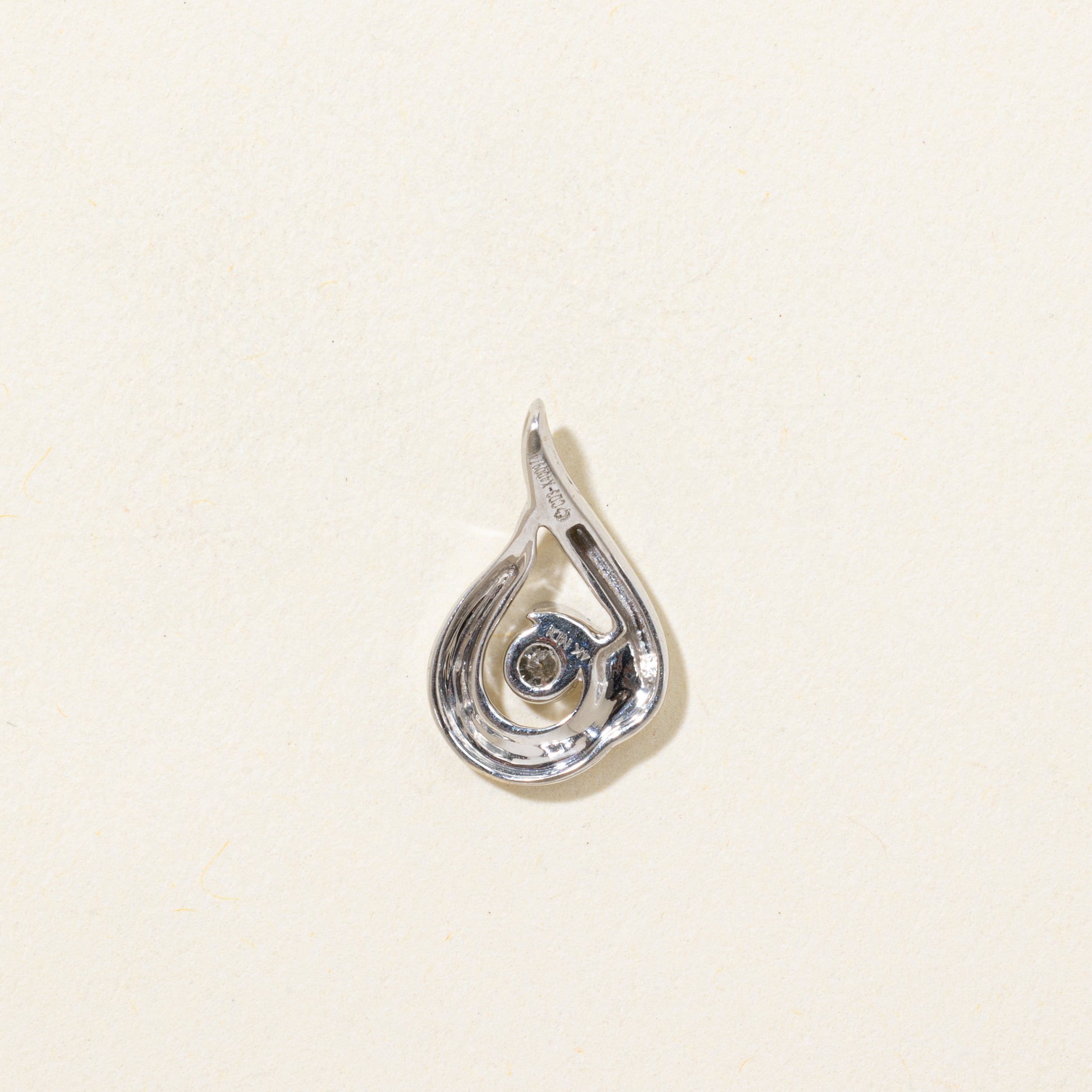 Diamond Openwork Pear Shaped Pendant | 0.11ctw