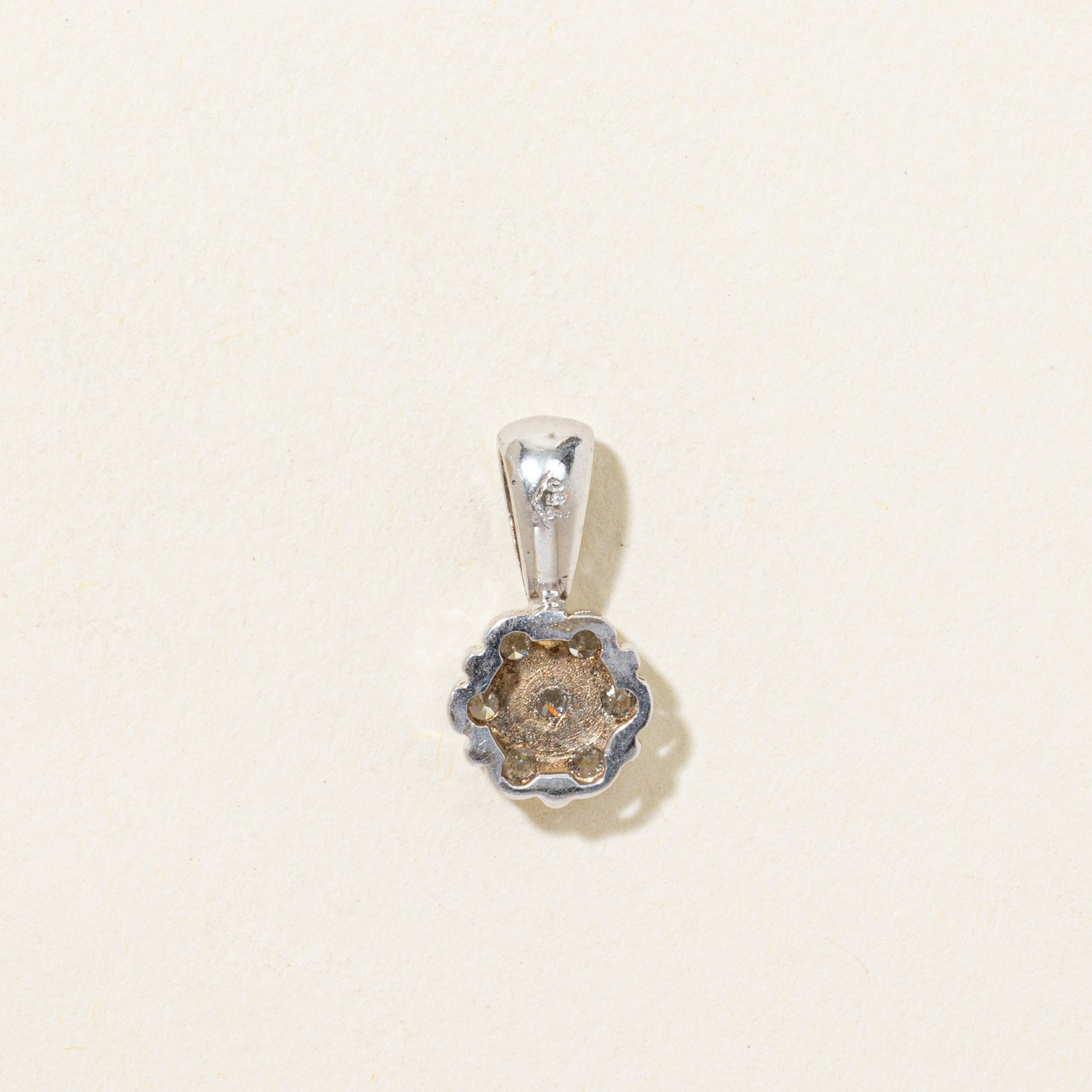 18k Diamond Daisy Cluster Pendant | 0.32ctw