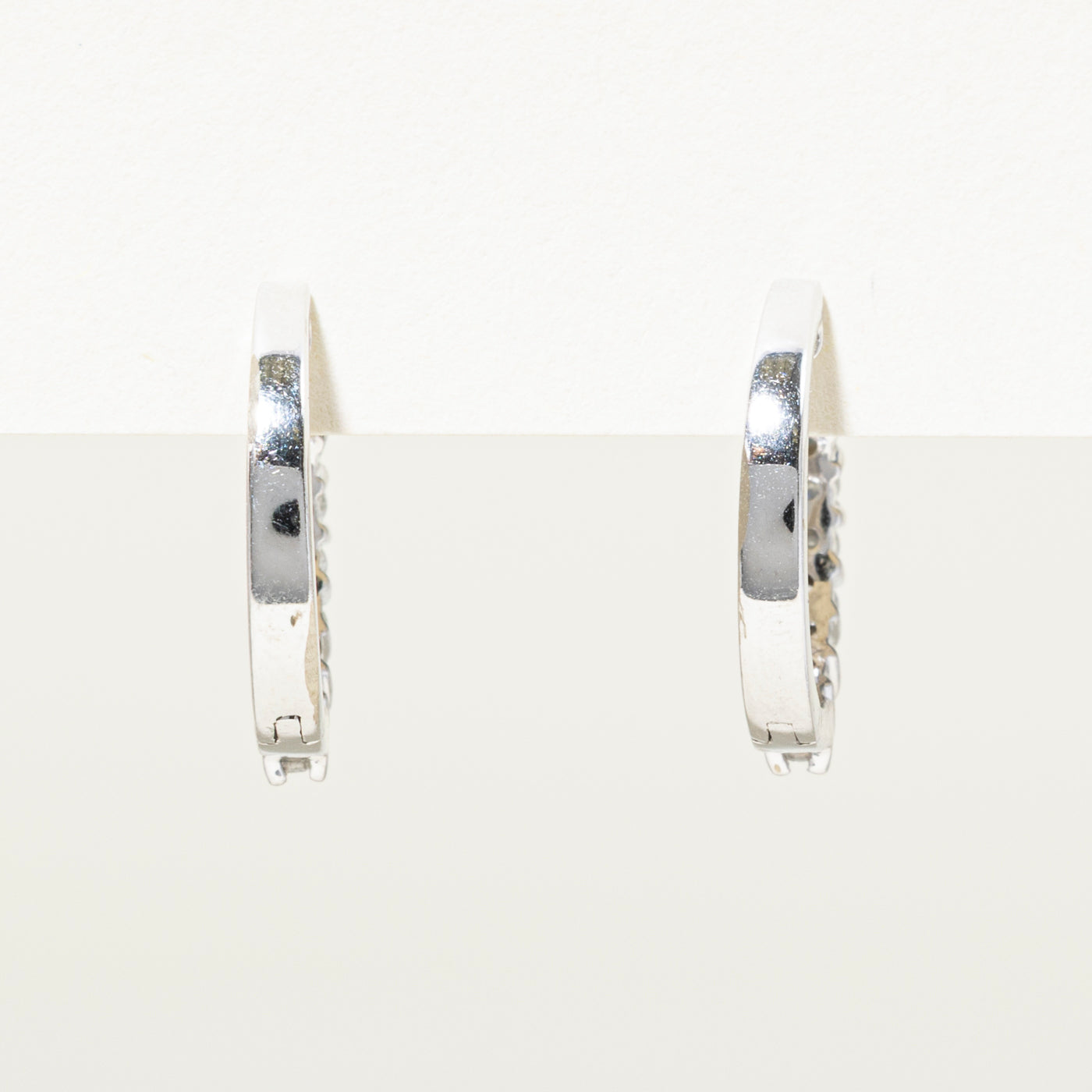 White Gold Diamond Hoop Earrings | 0.40ctw