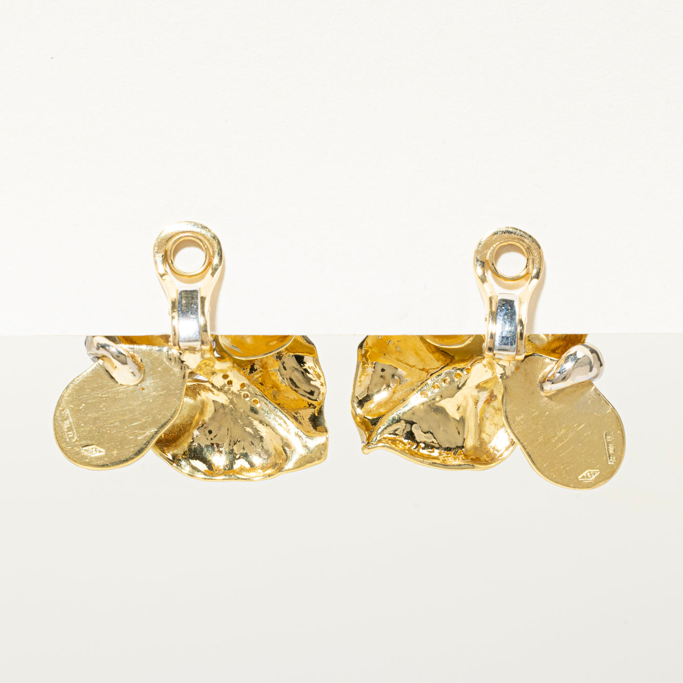 18k Cultured Pearl & Diamond Floral Clip-On Earrings | 0.32ctw