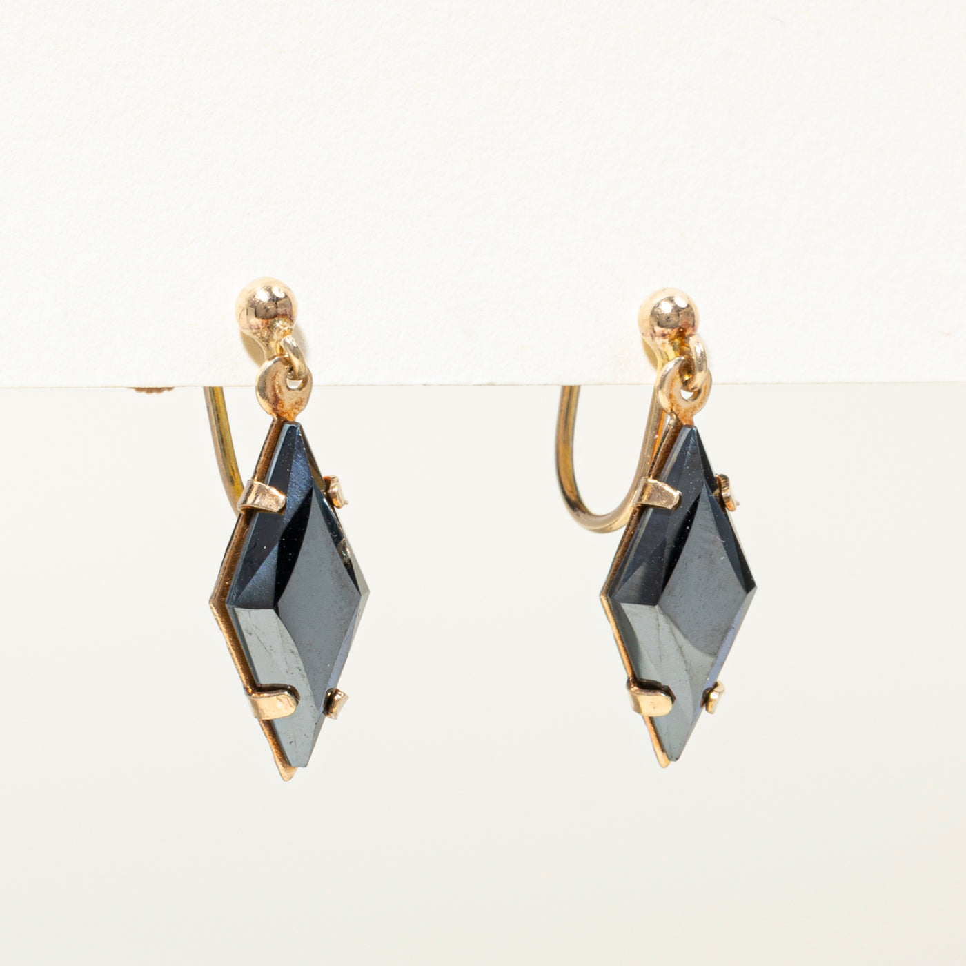 Solitaire Hematite Geometric Clip-On Earrings | 5.00ctw