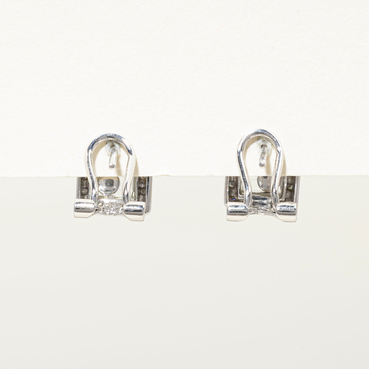 18k Floating Framed Diamond Stud Earrings | 0.36ctw