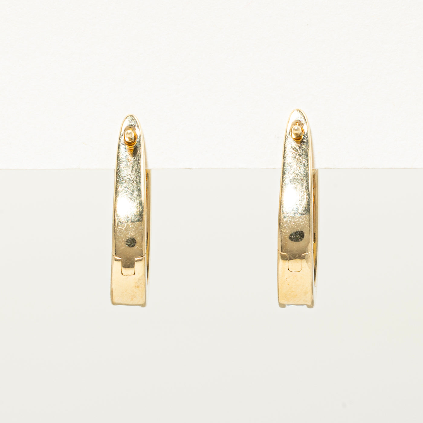 18k Princess Cut Channel Set Diamond Hoop Earrings | 1.40ctw