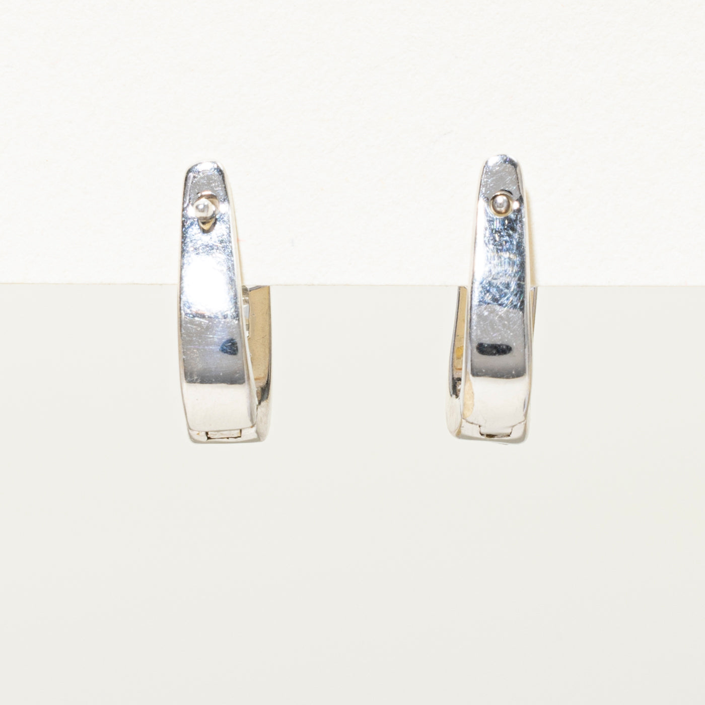 Channel Set Baguette Cut Diamond Huggie Earrings | 0.40ctw
