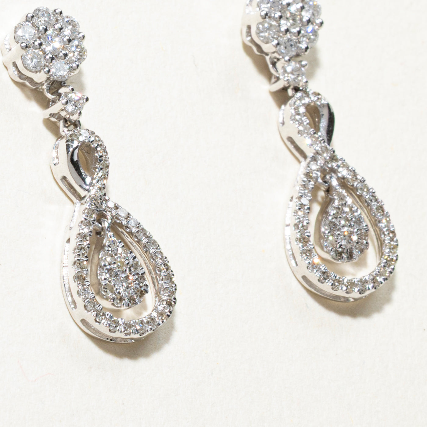 Diamond Pear Shaped Drop Earrings | 0.50ctw
