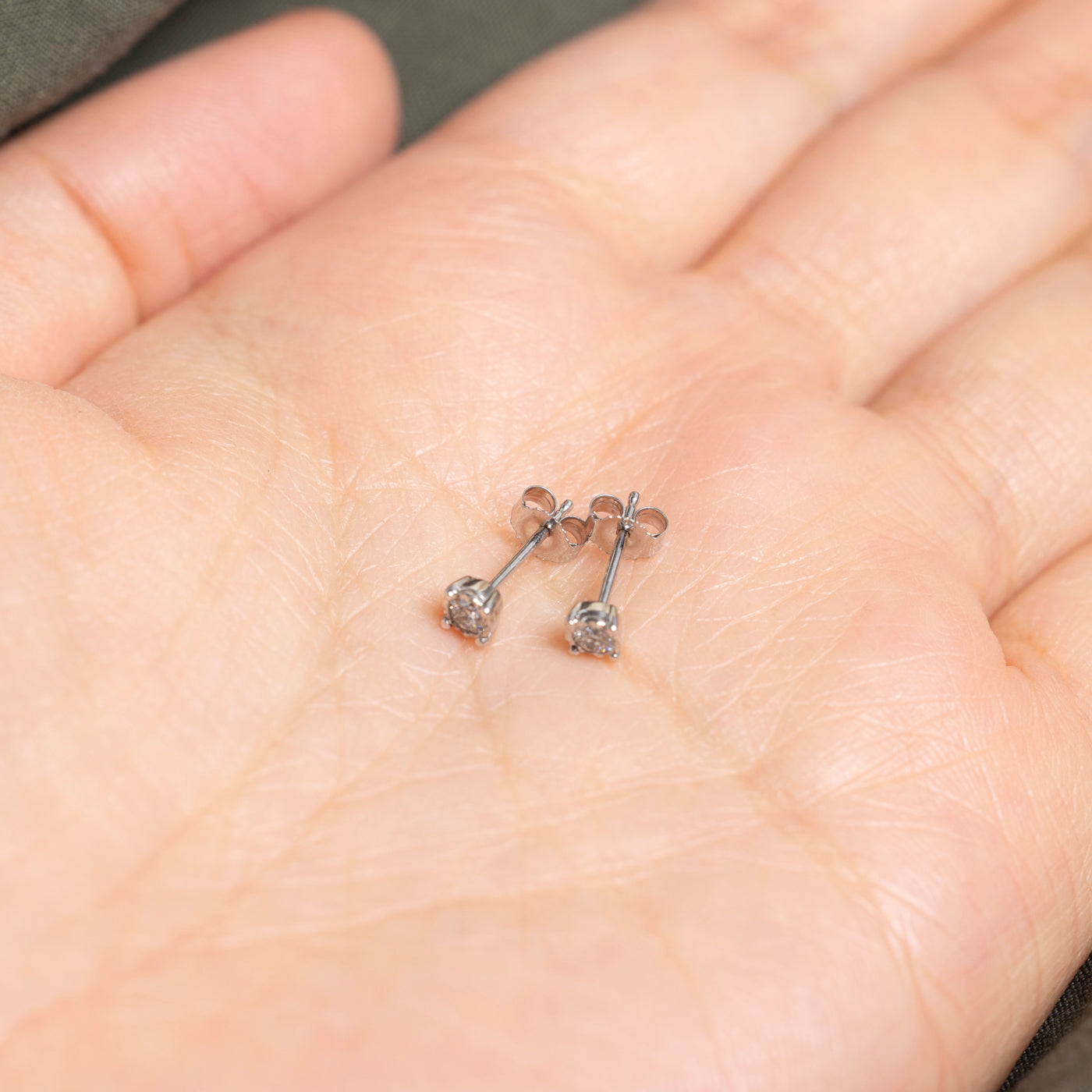 Diamond Stud Petite Earrings | 0.14ct