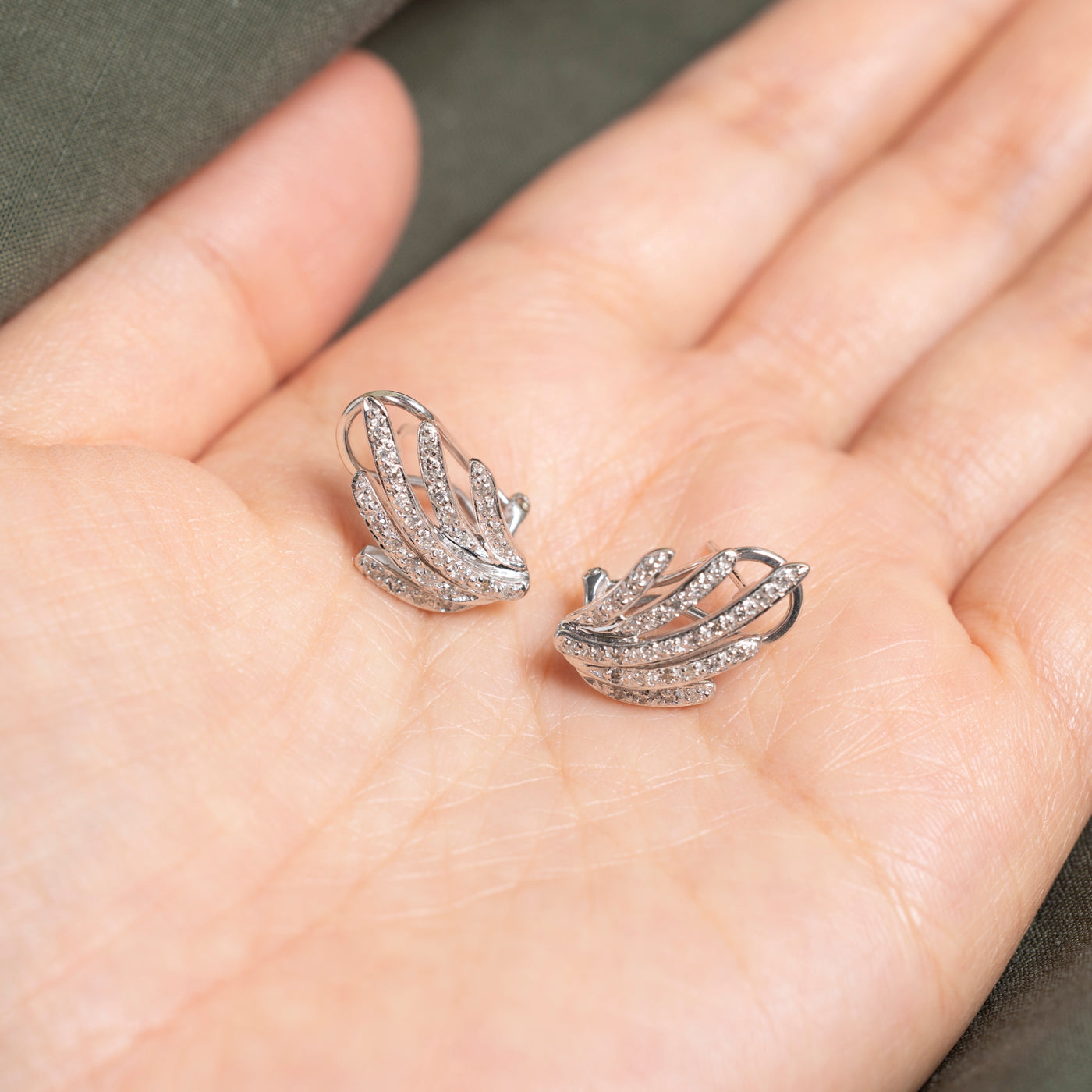 Diamond Vine Stud Earrings | 0.29ctw