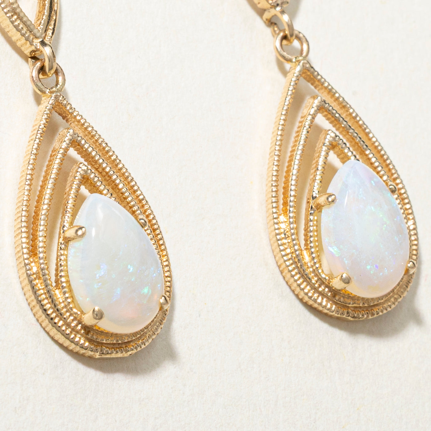 Opal Pear Shaped Drop Earrings | 1.50ctw