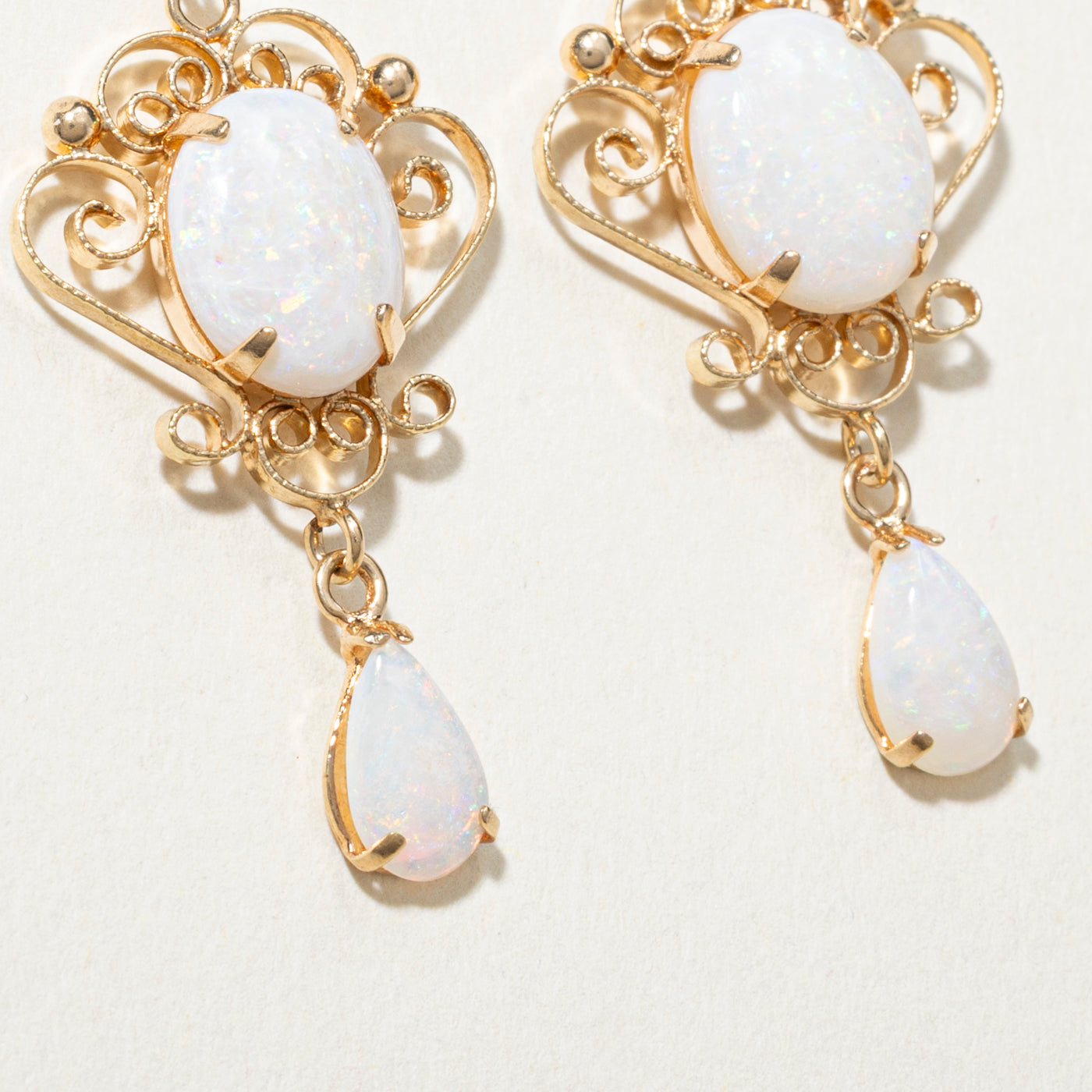 Opal Scrollwork Chandelier Earrings | 3.00ctw