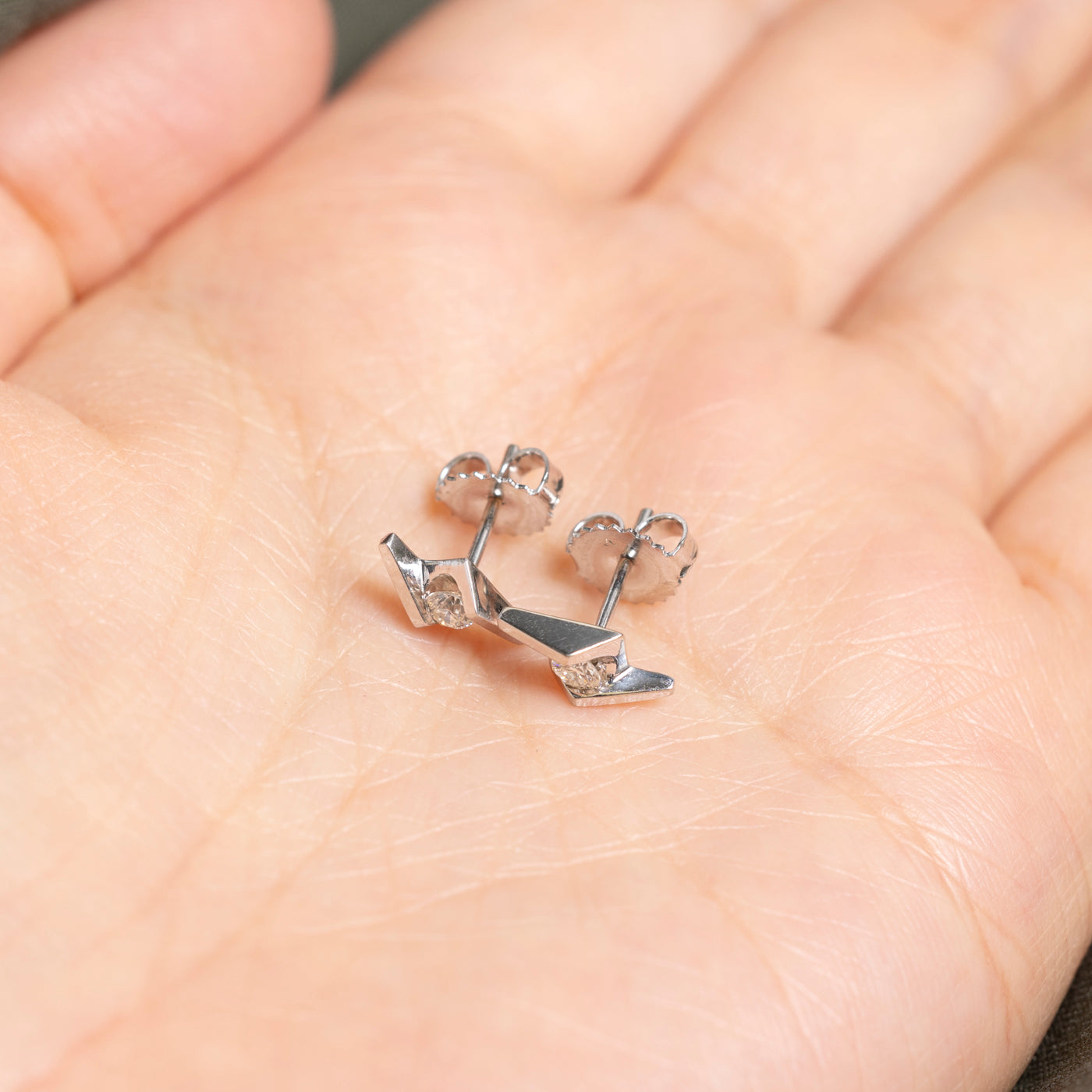 Diamond Abstract Stud Earrings | 0.18ct