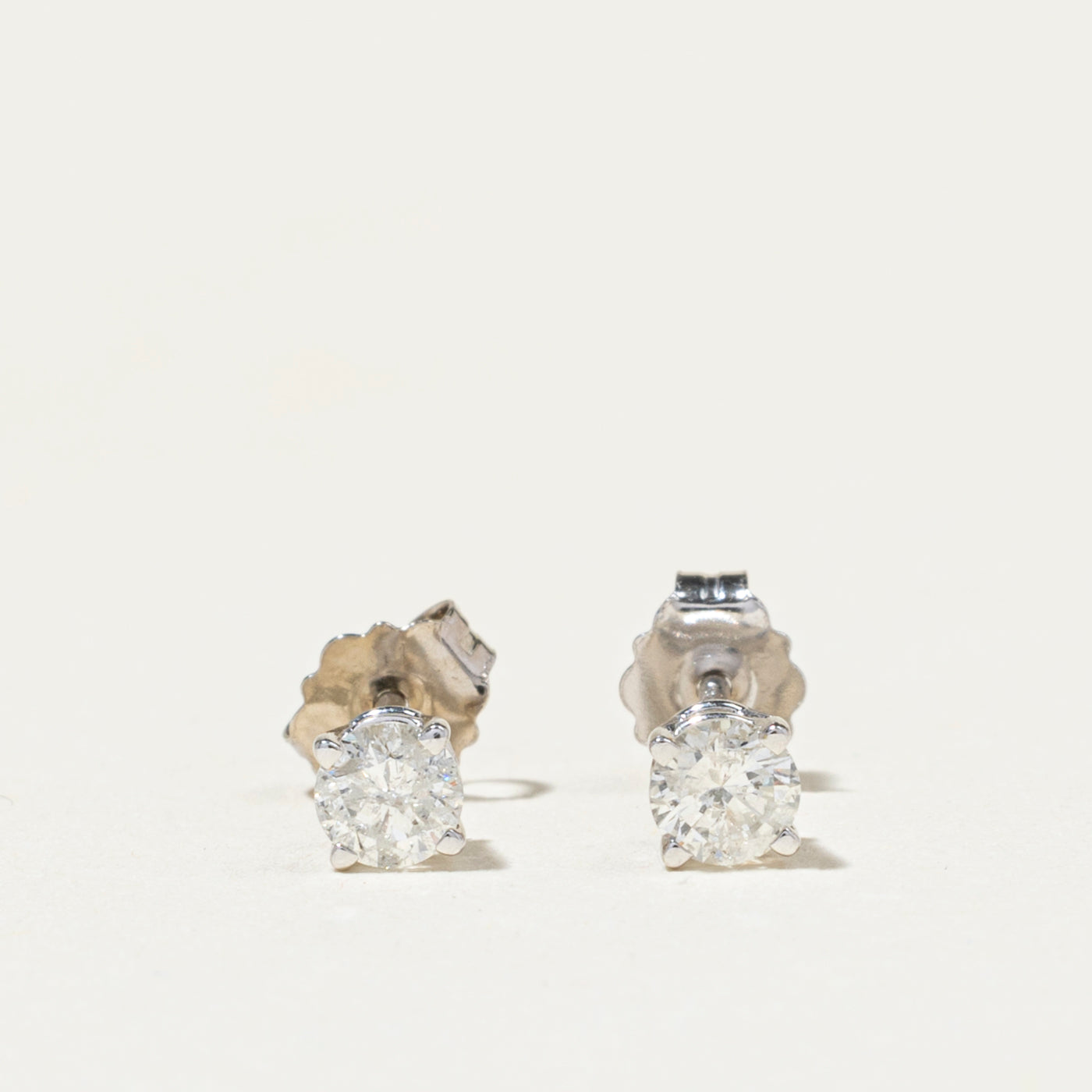 Solitaire Diamond Stud Earrings | 0.30ctw