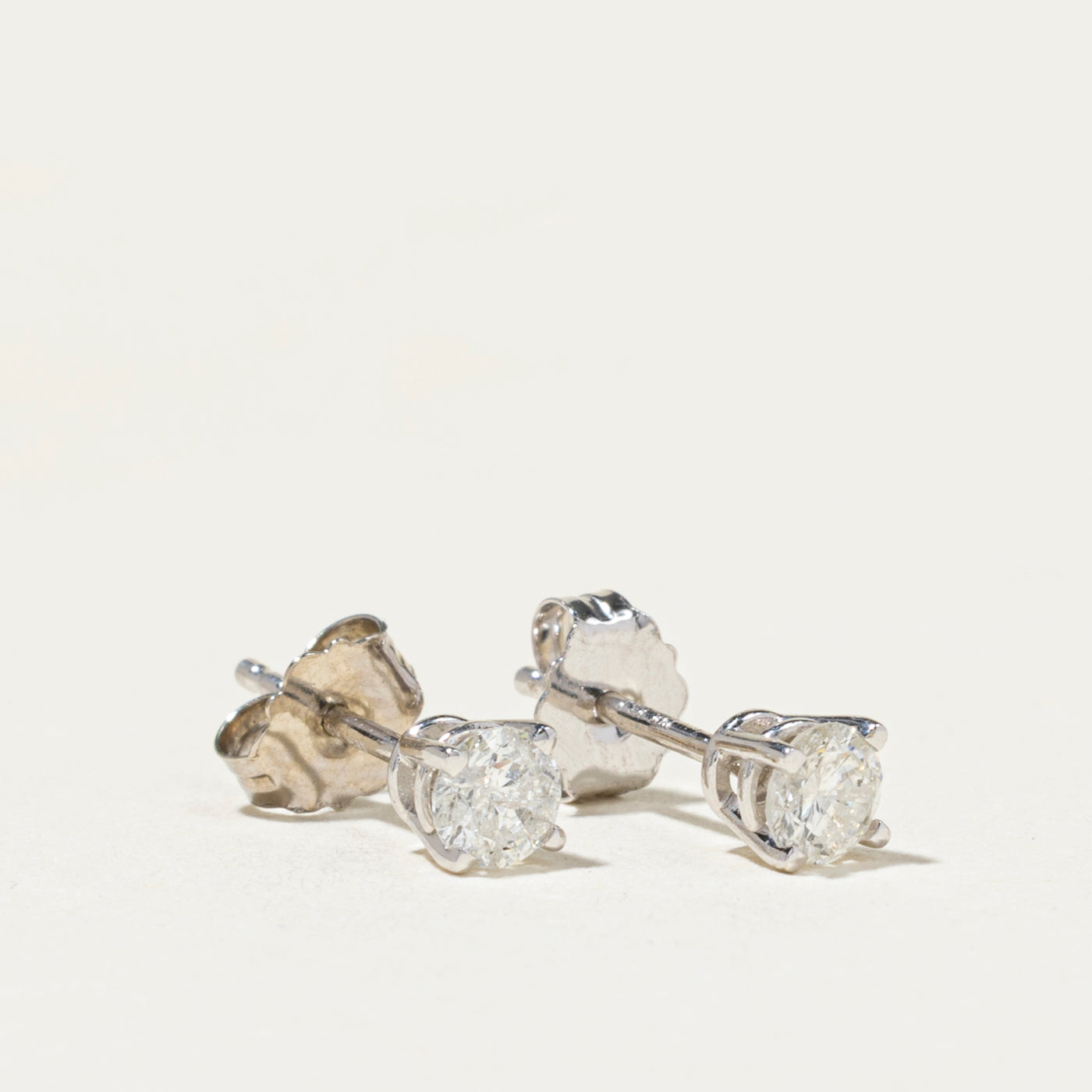 Solitaire Diamond Stud Earrings | 0.30ctw