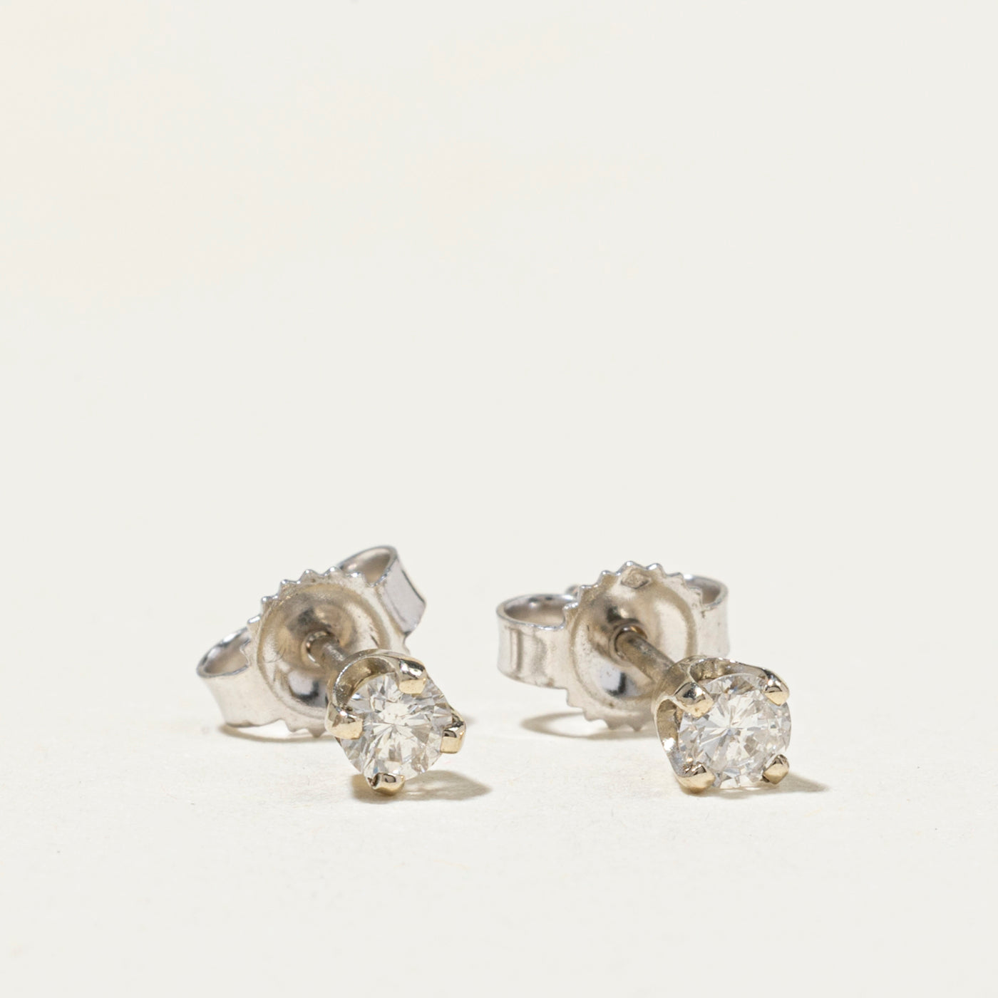 Solitaire Diamond Stud Earrings | 0.19ct