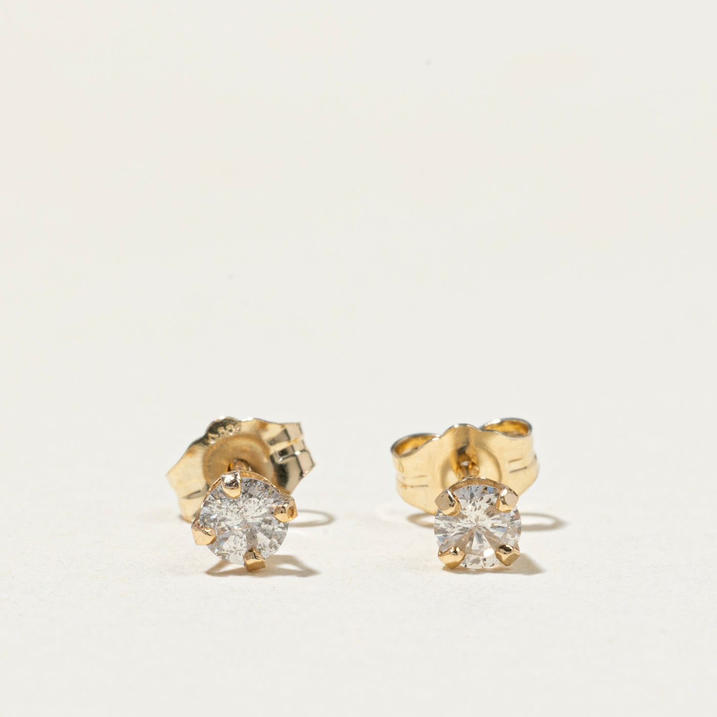 Solitaire Diamond Stud Earrings | 0.30ctw