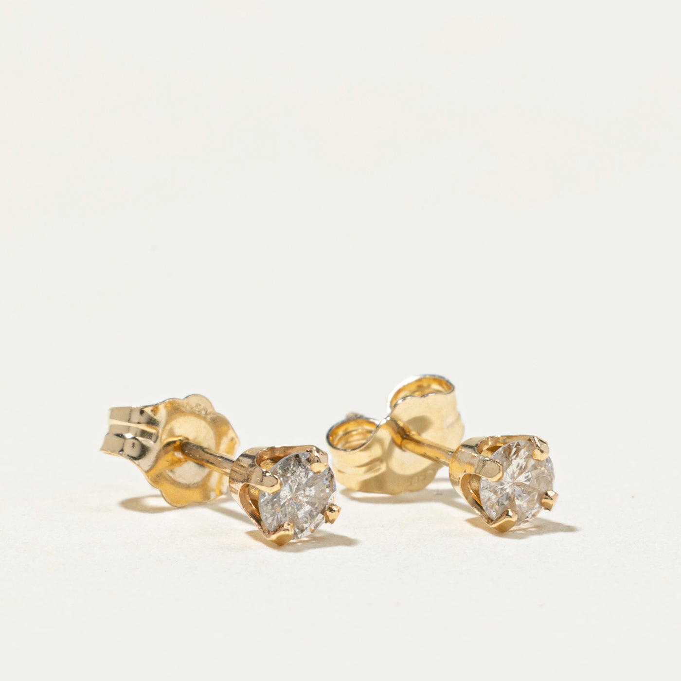 Solitaire Diamond Stud Earrings | 0.30ctw