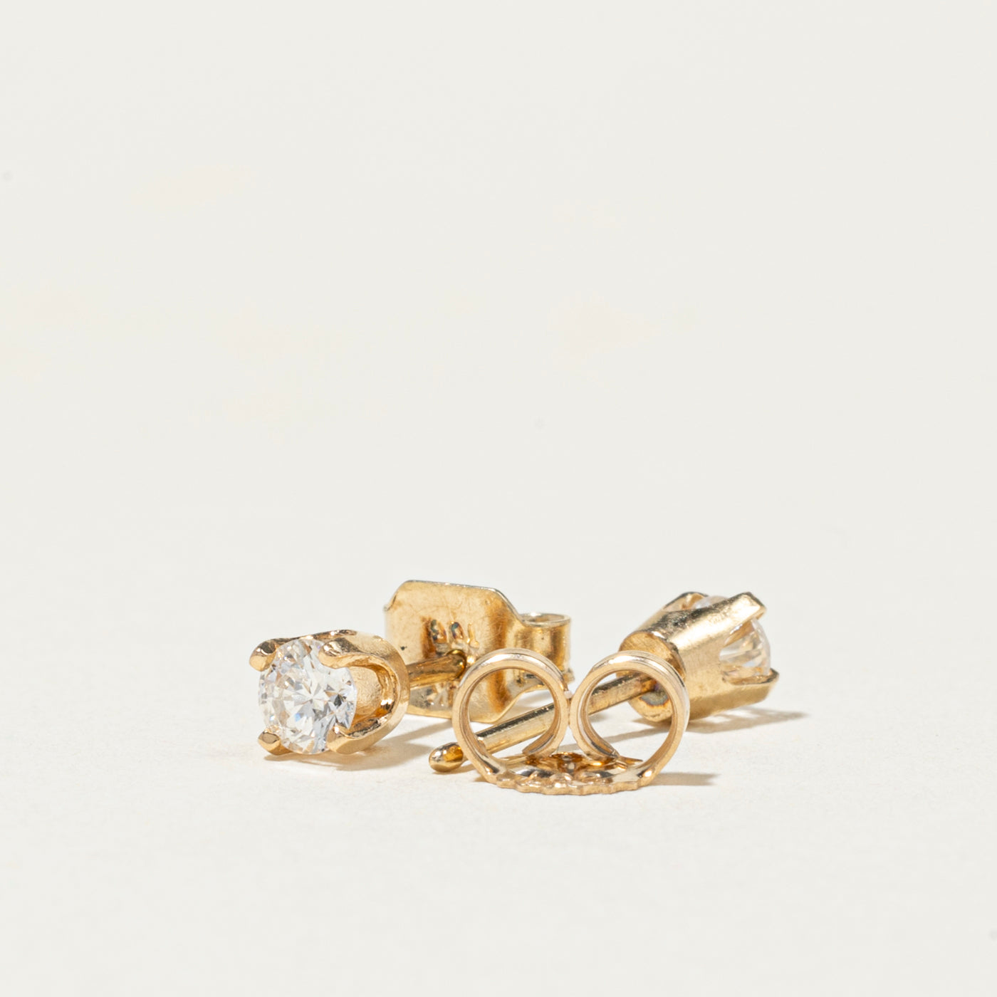 Solitaire Diamond Stud Earrings | 0.25ct