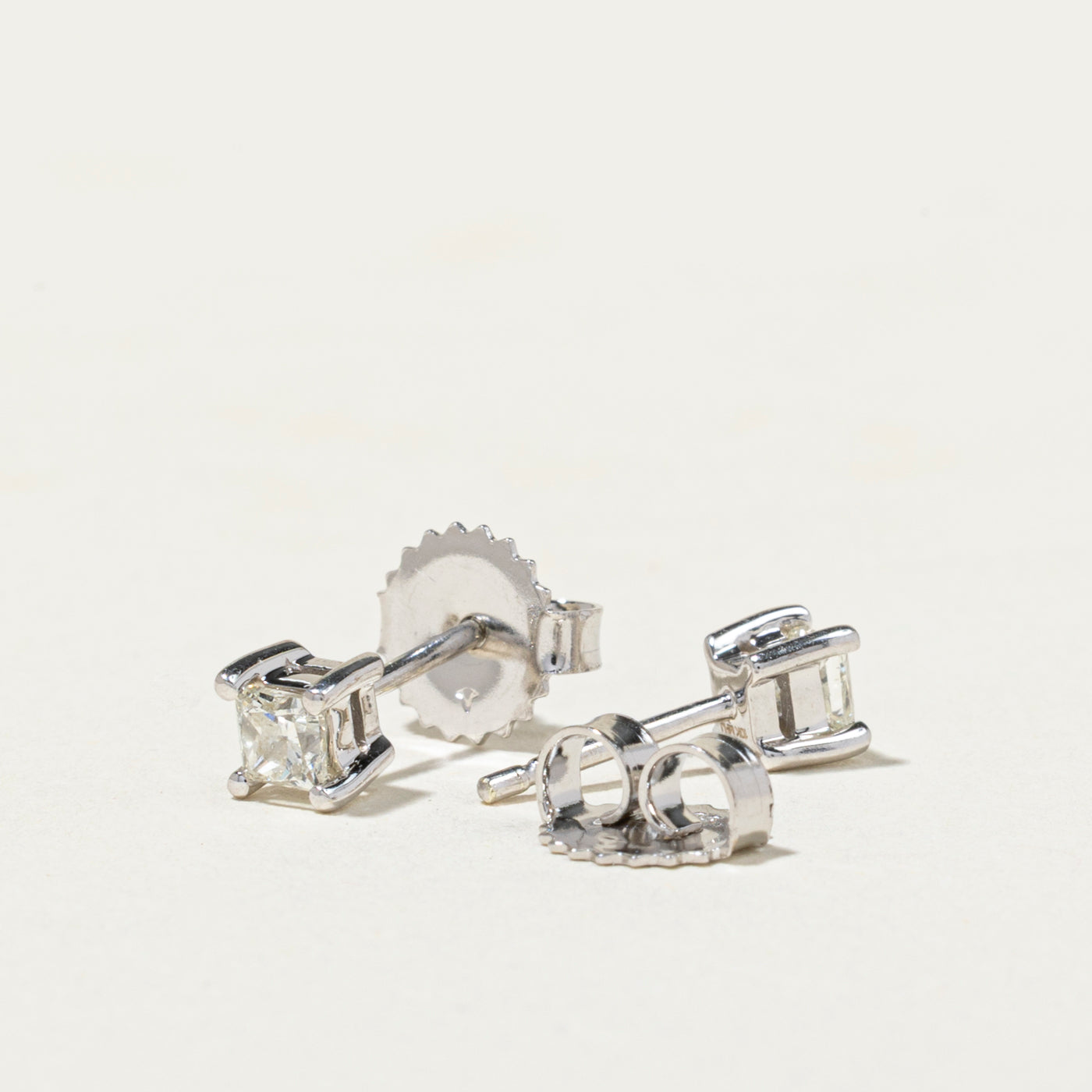 Princess Cut Diamond Stud Earrings | 0.32ctw