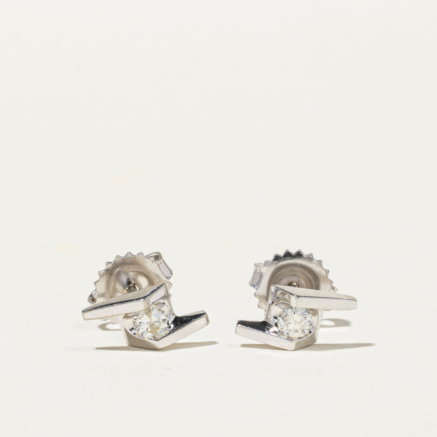 Diamond Abstract Stud Earrings | 0.18ct