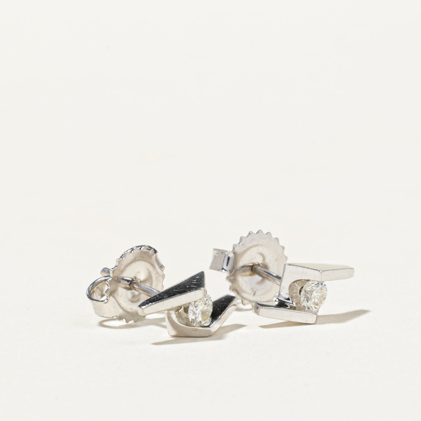 Diamond Abstract Stud Earrings | 0.18ct