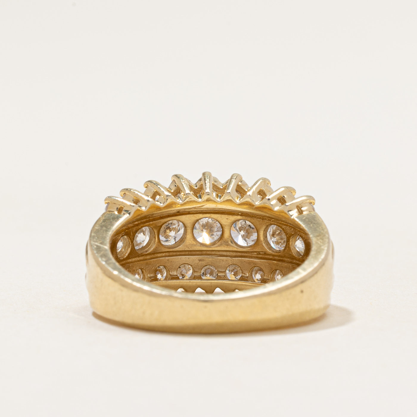 Multi Row Diamond Dome Ring | 1.90ctw | SZ 6.75